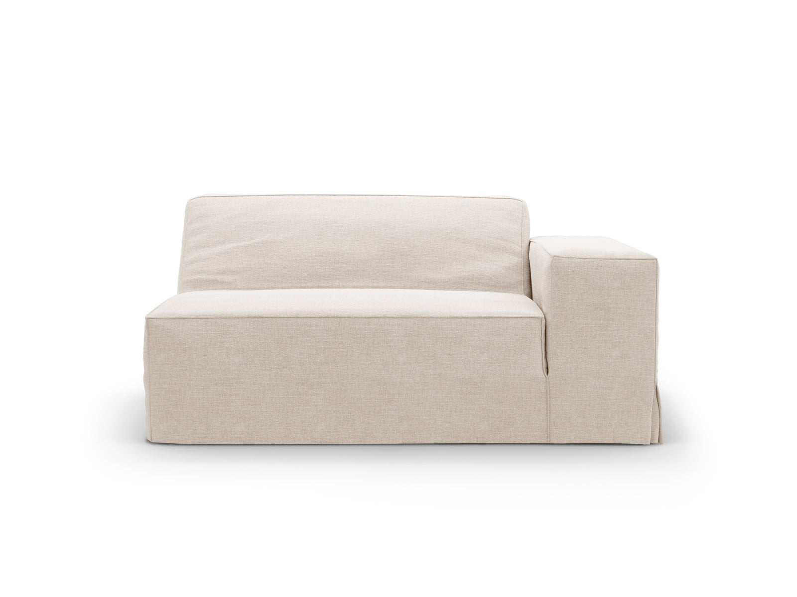 Beige 1-Sitzer Modul Jodie von Micadoni, ideal für individuelles Sofa-Design, elegant und modern, perfekt für jedes Wohnzimmer.