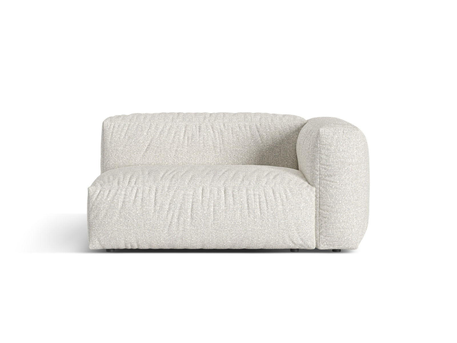 Doppelsitz-Sofa rechts Martina in Grey Beige Melange-Monet präsentiert im Onlineshop von KAQTU Design AG. Modulares Sofa ist von Micadoni