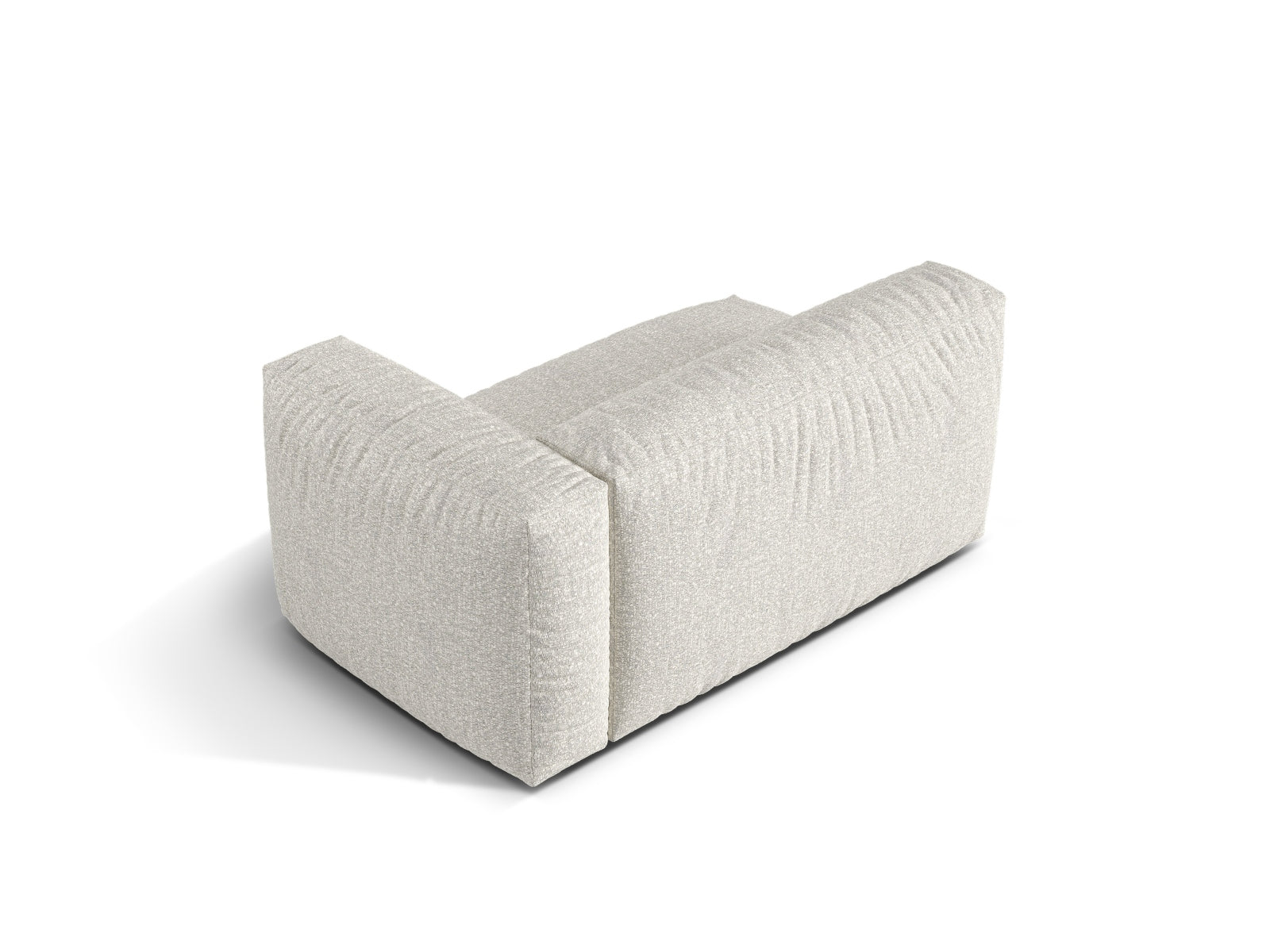 Elegantes Doppelsitz-Sofa rechts Martina in modernem Grey Beige Melange, ideal für gemütliche und anpassbare Wohnräume.