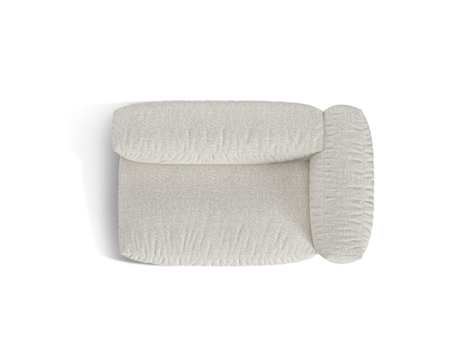 Stylisches Doppelsitz-Sofa rechts Martina in zeitlosem Grey Beige Melange, perfekt für individuelle und einladende Wohnkonzepte.