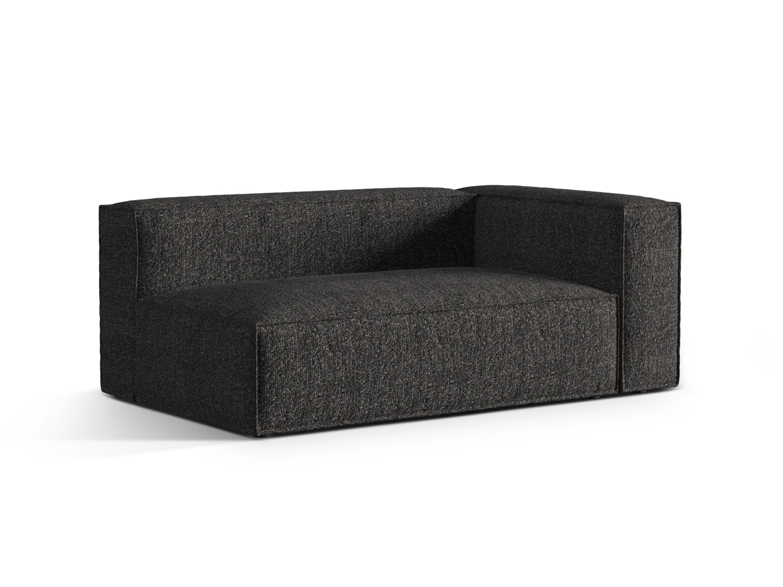 Elegantes Nuria Boucle 3-Sitzer Sofa in Anthrazit, ideal für moderne Wohnräume, präsentiert von Micadoni im KAQTU Onlineshop.