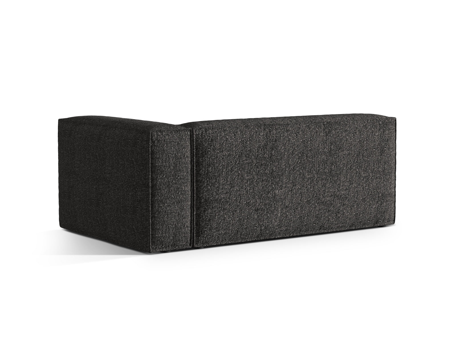 Stylisches Nuria Boucle 3-Sitzer Sofa in zeitlosem Anthrazit, perfekt für einladende Wohnbereiche, erhältlich bei Micadoni.