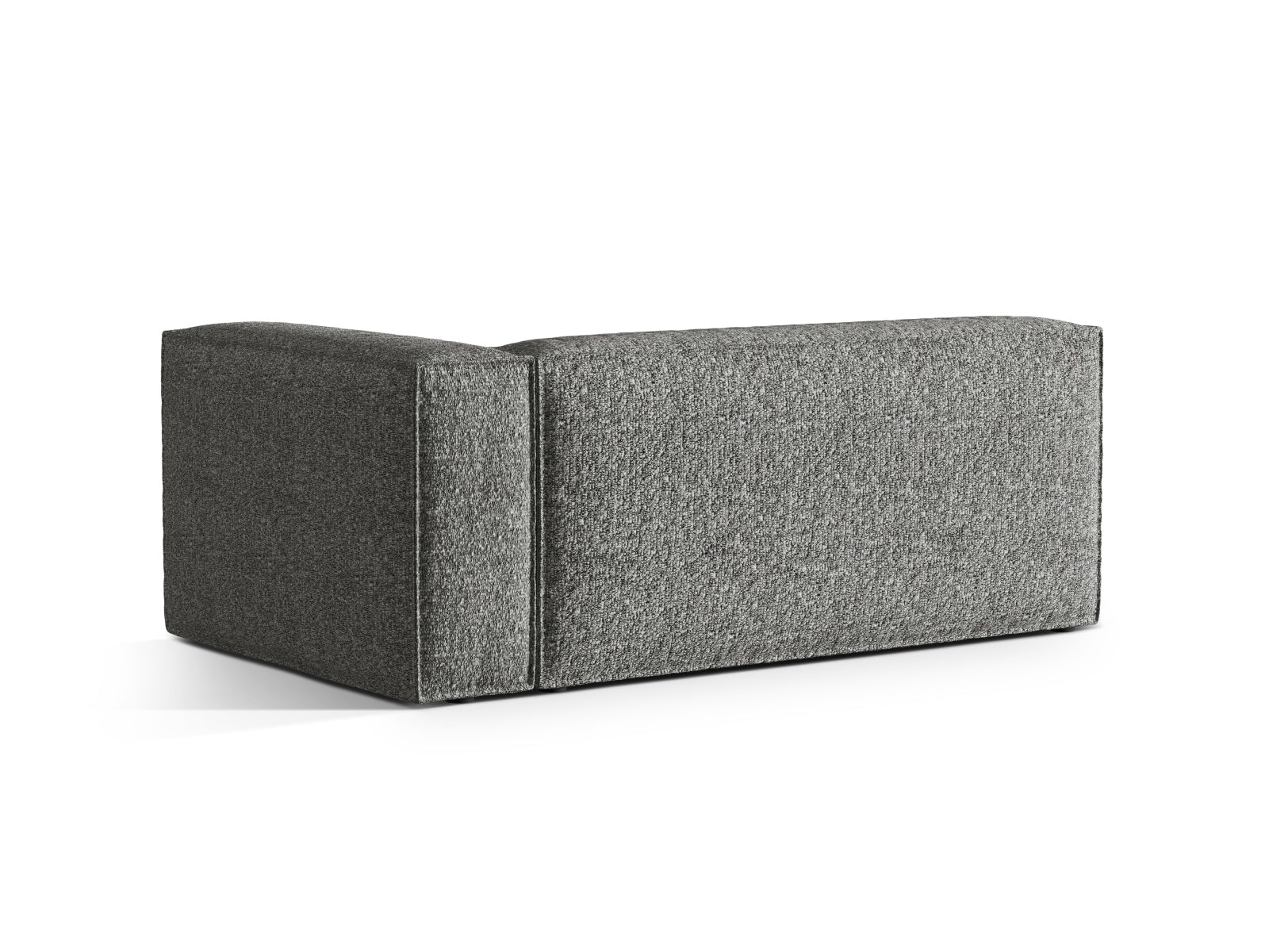 Stilvolles Nuria Boucle 3-Sitzer Sofa in Graphit, perfekt für zeitgemäße Einrichtungen. Modulares Konzept von Micadoni für individuelle Gestaltung.