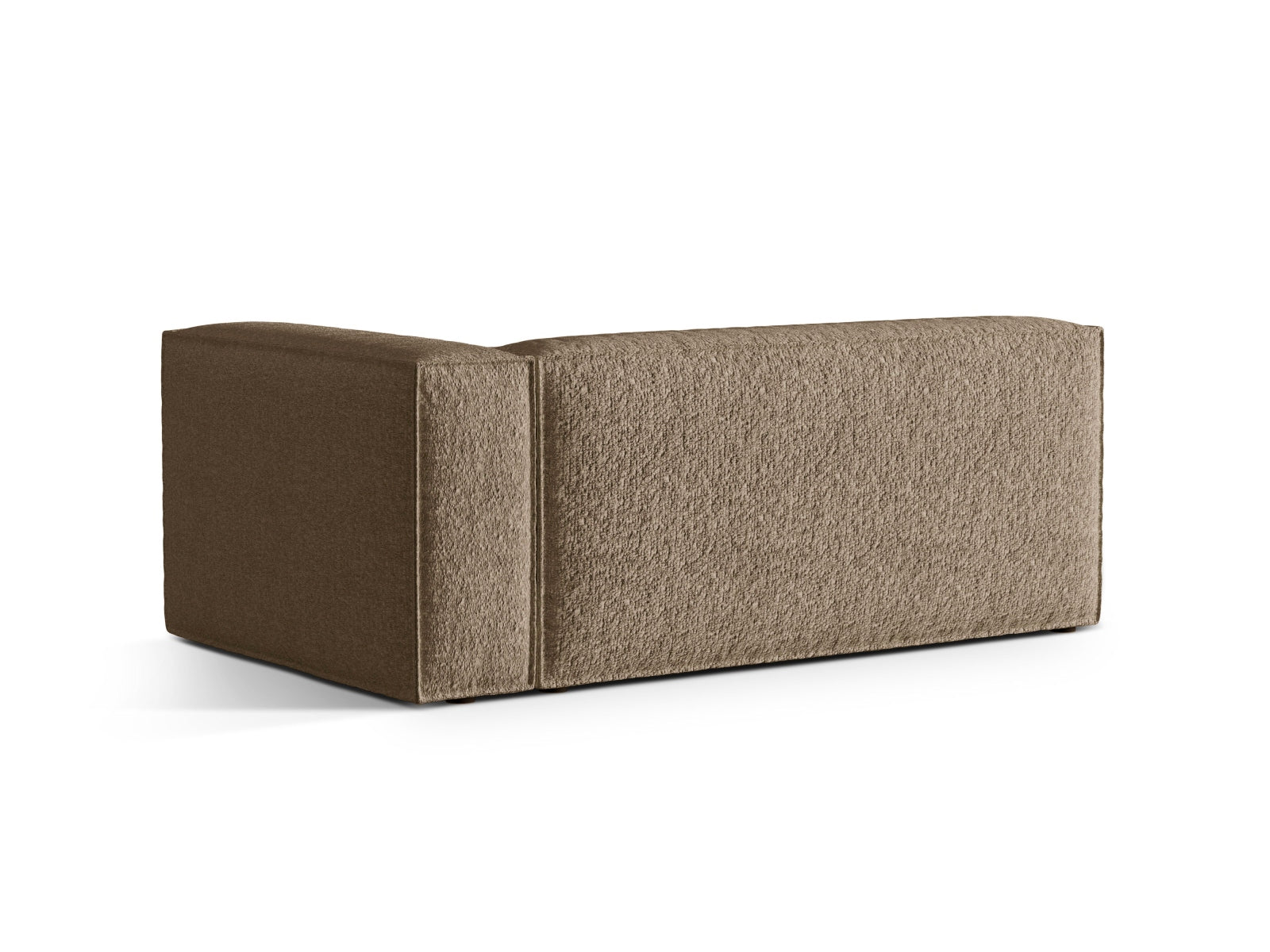 Stilvolles Nuria Boucle 3-Sitzer Sofa in sanftem Cappuccino, perfekt für zeitgemäße Inneneinrichtungen, erhältlich bei Micadoni.