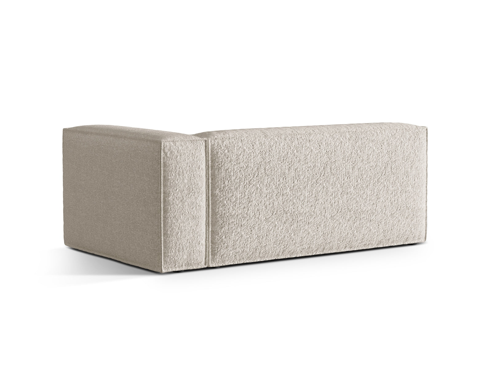 Stilvolles Nuria Boucle 3-Sitzer Sofa in sanften Beigetönen, perfekt für zeitgemäße Inneneinrichtungen und vielseitige Raumgestaltungen.