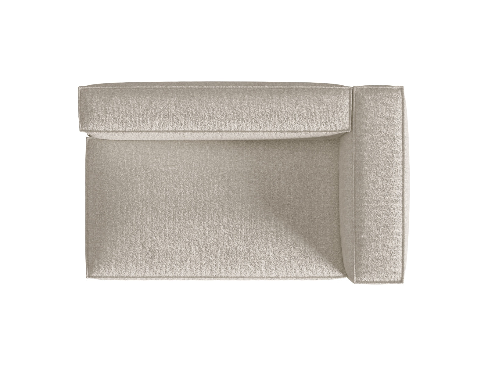 Elegantes Nuria Boucle 3-Sitzer Sofa in warmen Beigetönen, ideal für moderne Wohnräume und flexible Einrichtungslösungen.