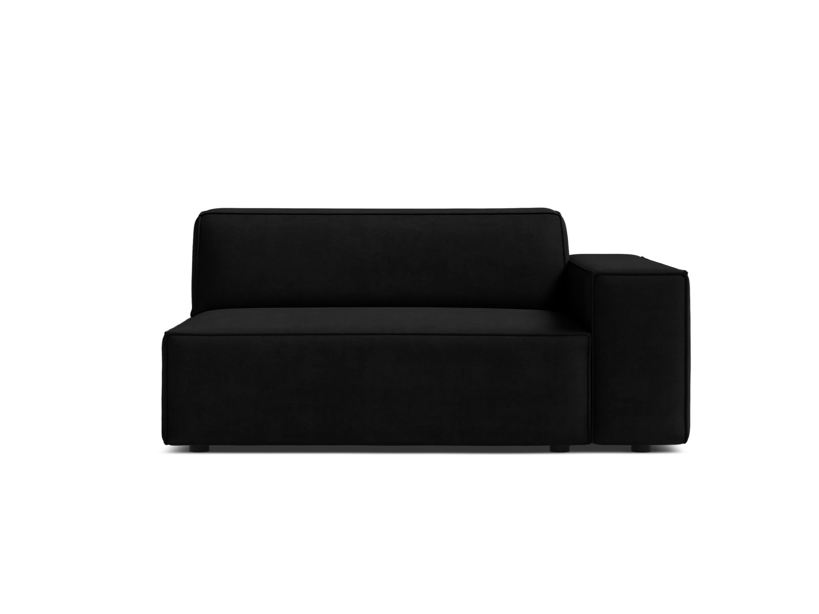 1-Sitzer Modul Rechts Jodie in Black-Bluvel präsentiert im Onlineshop von KAQTU Design AG. Modulares Sofa ist von Micadoni