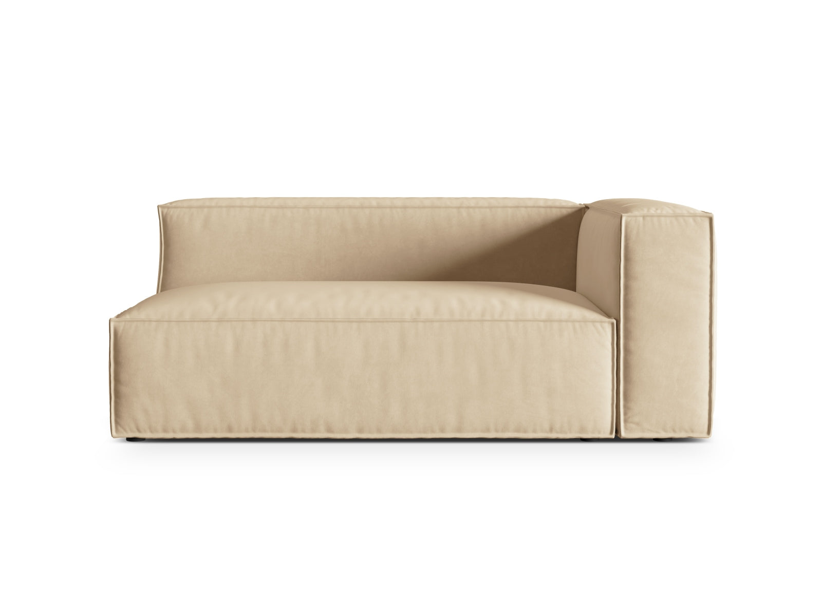 Nuria Velour Modular Sofa rechts 3 Sitzer in Nude-Paris präsentiert im Onlineshop von KAQTU Design AG. Modulares Sofa ist von Micadoni