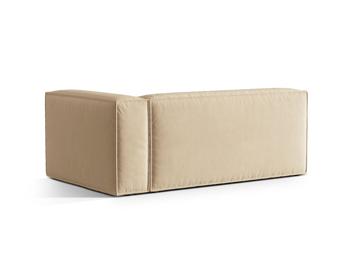 Nuria Velour Modular Sofa rechts 3 Sitzer in Nude-Paris präsentiert im Onlineshop von KAQTU Design AG. Modulares Sofa ist von Micadoni