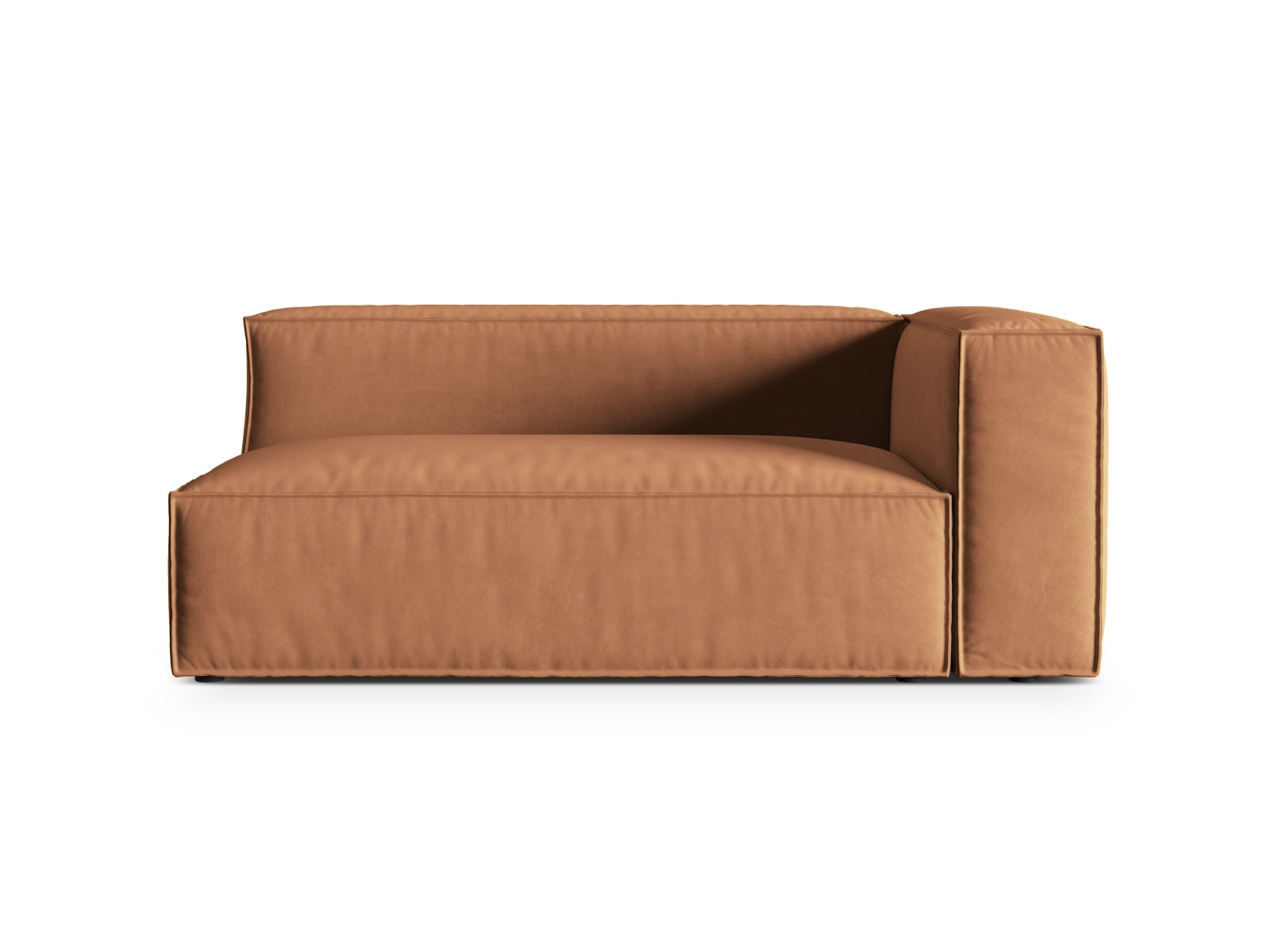 Nuria Velour Modular Sofa rechts 3 Sitzer in Honey präsentiert im Onlineshop von KAQTU Design AG. Modulares Sofa ist von Micadoni