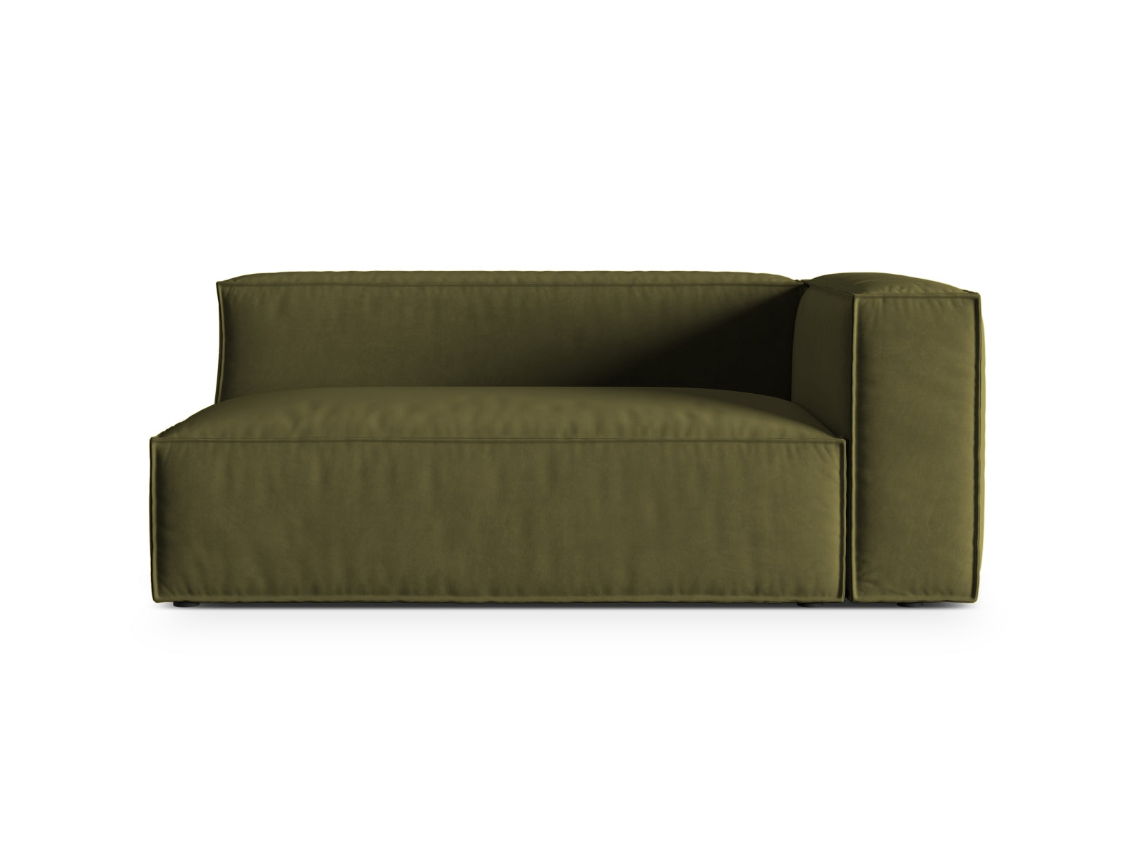Nuria Velour Modular Sofa rechts 3 Sitzer in Moss Green Melange-Paris präsentiert im Onlineshop von KAQTU Design AG. Modulares Sofa ist von Micadoni