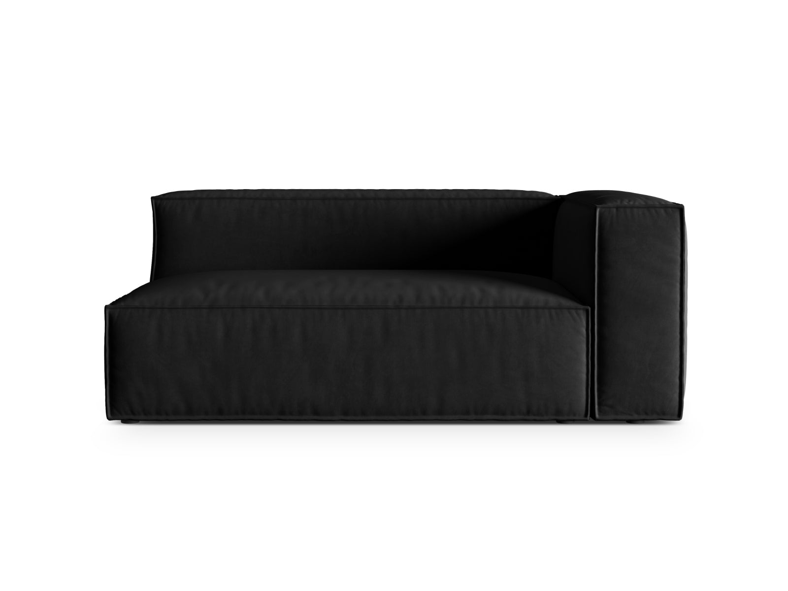 Nuria Velour Modular Sofa rechts 3 Sitzer in Black präsentiert im Onlineshop von KAQTU Design AG. Modulares Sofa ist von Micadoni