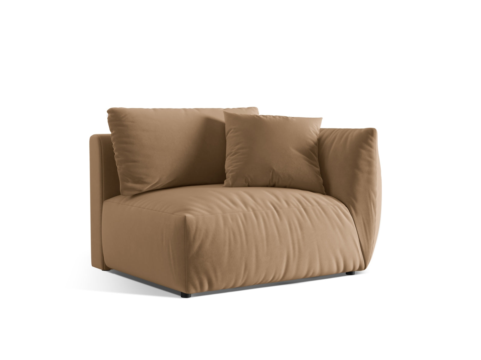 Entdecken Sie den Chris Velour Modul rechts 1 Sitzer von Micadoni – elegantes Design und hervorragender Sitzkomfort für Ihr modernes Wohnzimmer!