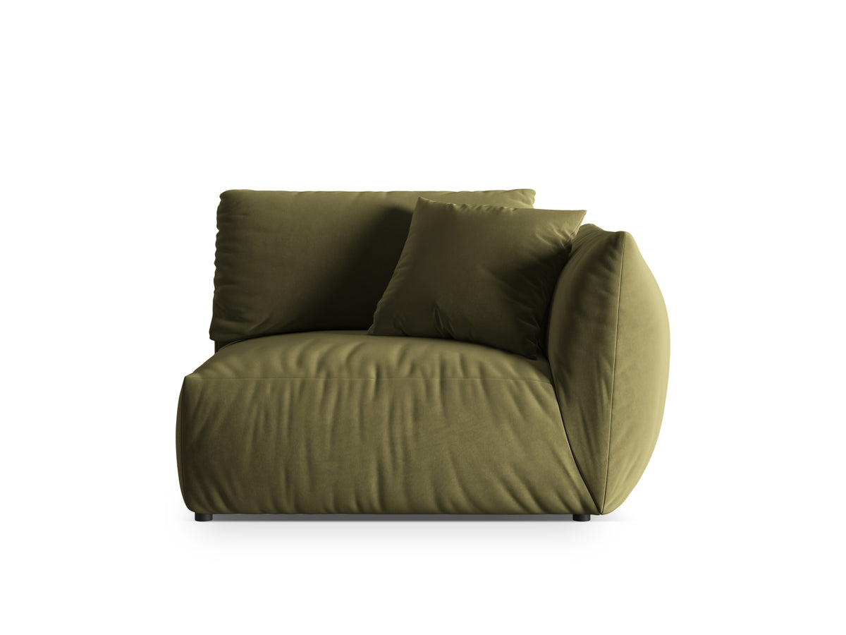 Chris Velour Modul rechts 1 Sitzer in Light Green-Casino präsentiert im Onlineshop von KAQTU Design AG. Modulares Sofa ist von Micadoni
