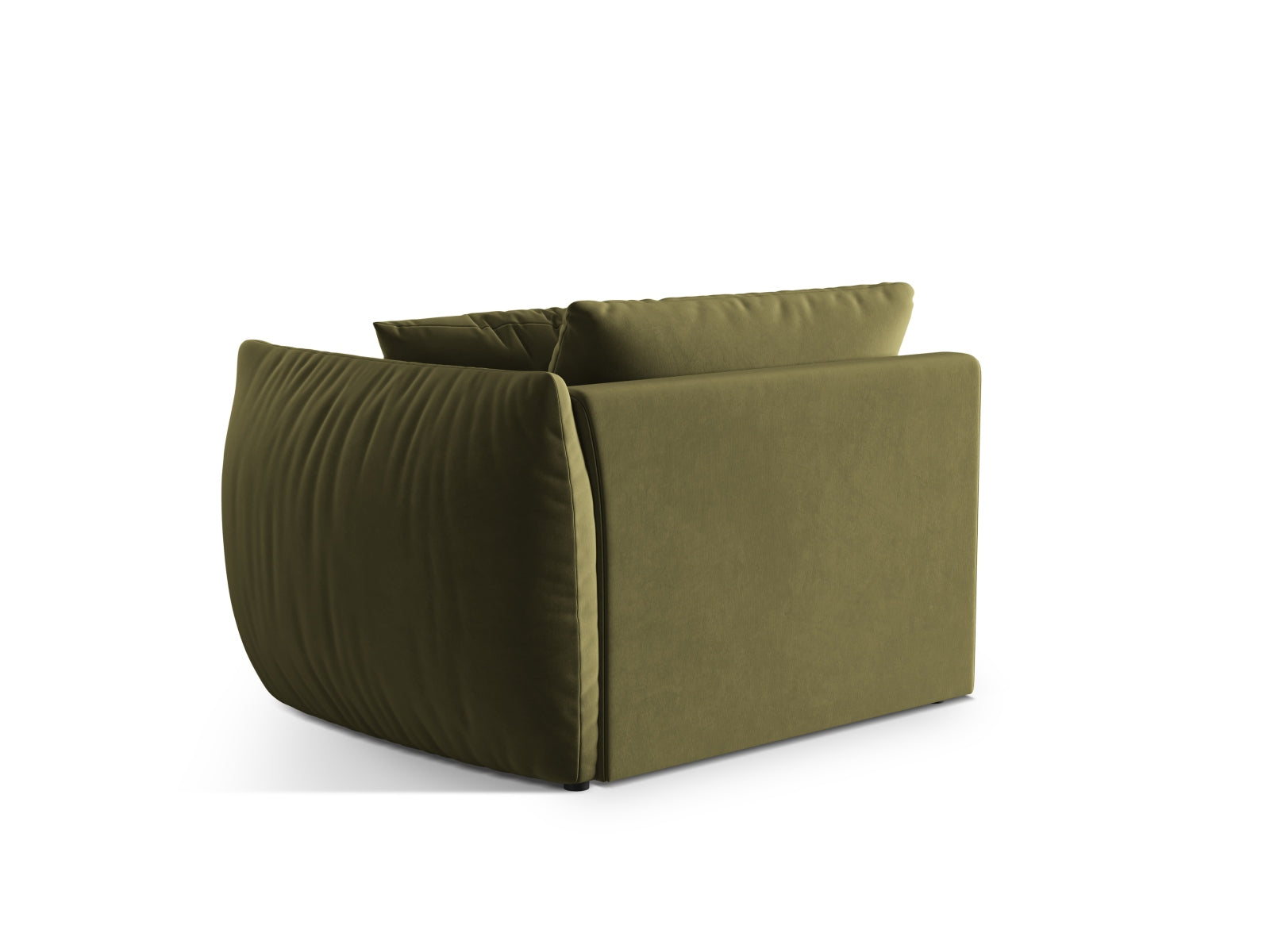 Elegantes Chris Velour Modul für 1-Sitzer Sofa in sanftem Hellgrün, ideal für stilvolle und flexible Wohnräume.