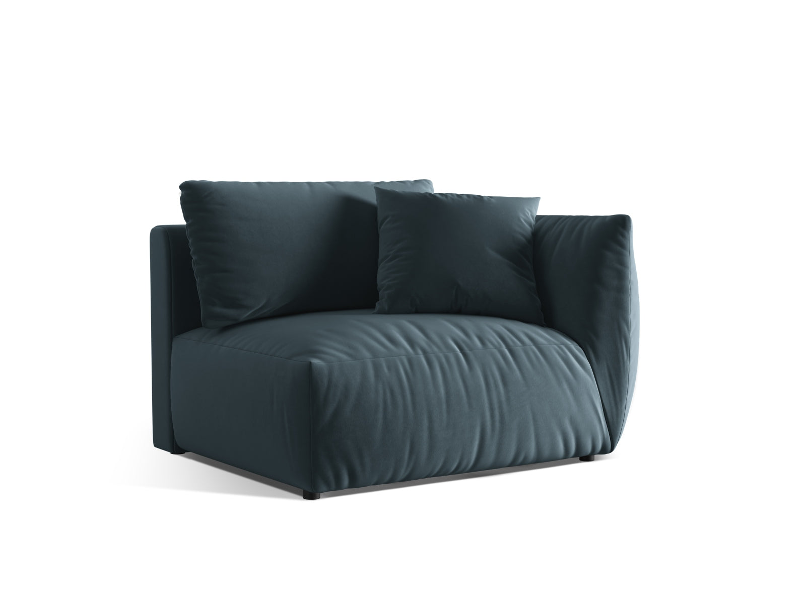 Entdecken Sie den Chris Velour Modul rechts 1 Sitzer von Micadoni – elegantes Design und hervorragender Sitzkomfort für Ihr modernes Wohnzimmer!