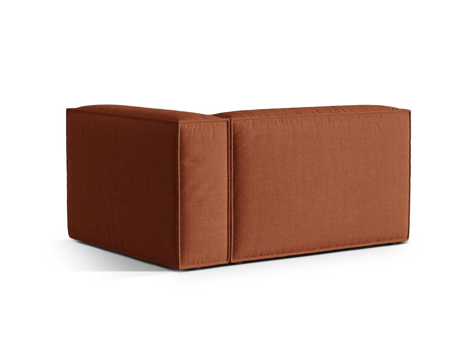 Elegantes 2-Sitzer Sofa Nuria in warmem Ziegelrot, ideal für moderne Wohnräume und stilvolle Akzente, erhältlich bei Micadoni.
