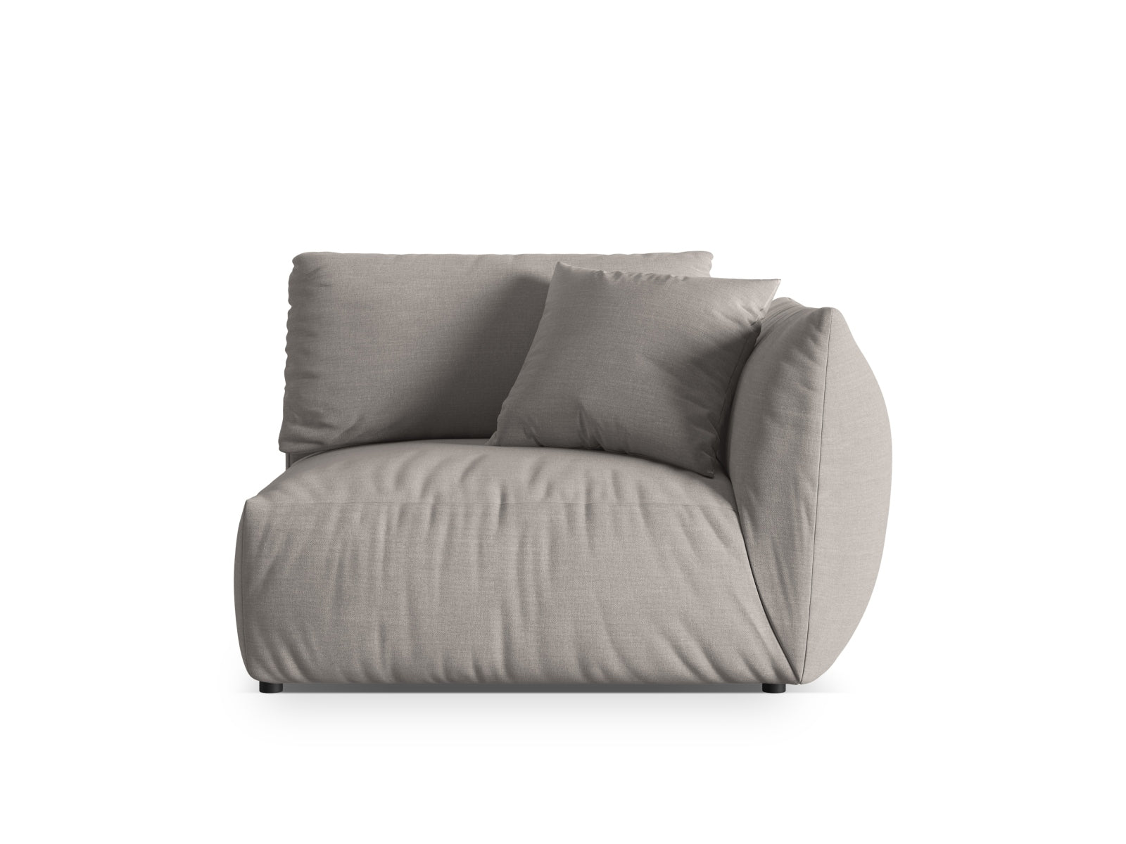 Stylisches 1-Sitzer-Modul "Chris" in Natural-LINS, ideal für kreative Sofa-Kombinationen und zeitgemäße Einrichtung.