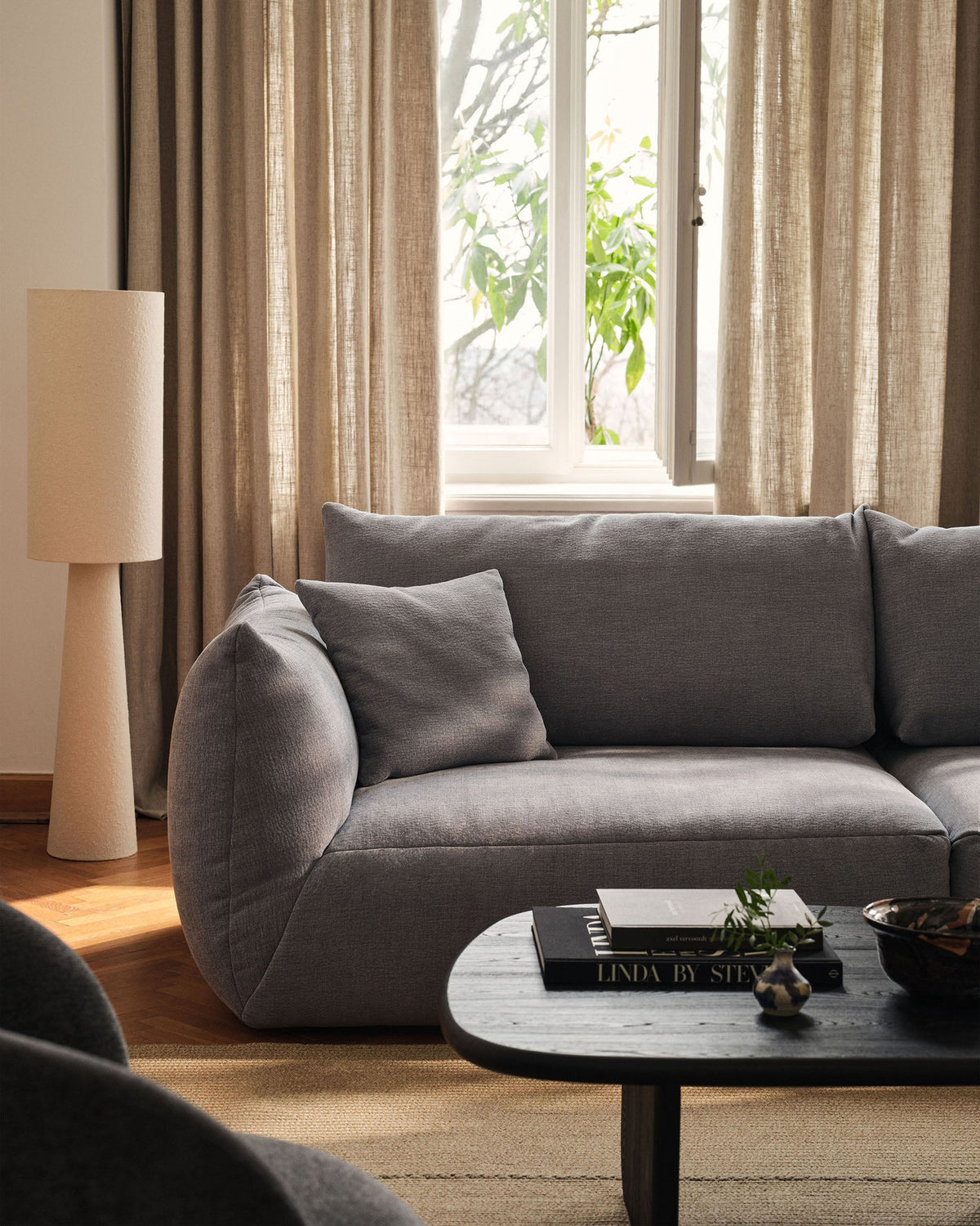 Chris Modul rechts 1 Sitzer in Light Green-LINS präsentiert im Onlineshop von KAQTU Design AG. Modulares Sofa ist von Micadoni