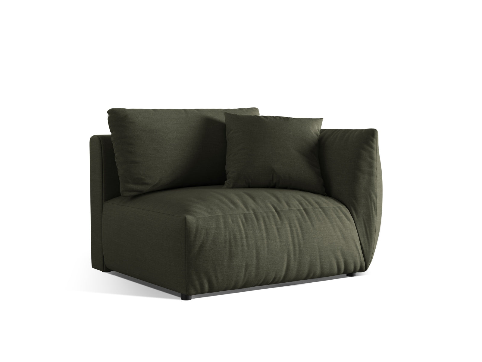 Elegantes 1-Sitzer-Modul "Chris" in beruhigendem Blau, ideal für individuelle Sofa-Arrangements und Teil der modernen Micadoni Kollektion.
