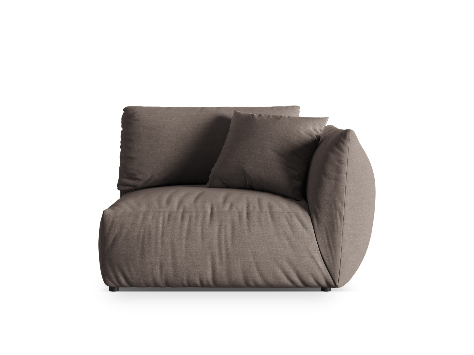 Stylisches 1-Sitzer-Modul "Chris" in zeitgemäßem Grau, perfekt für kreative Sofa-Kombinationen von Micadoni.