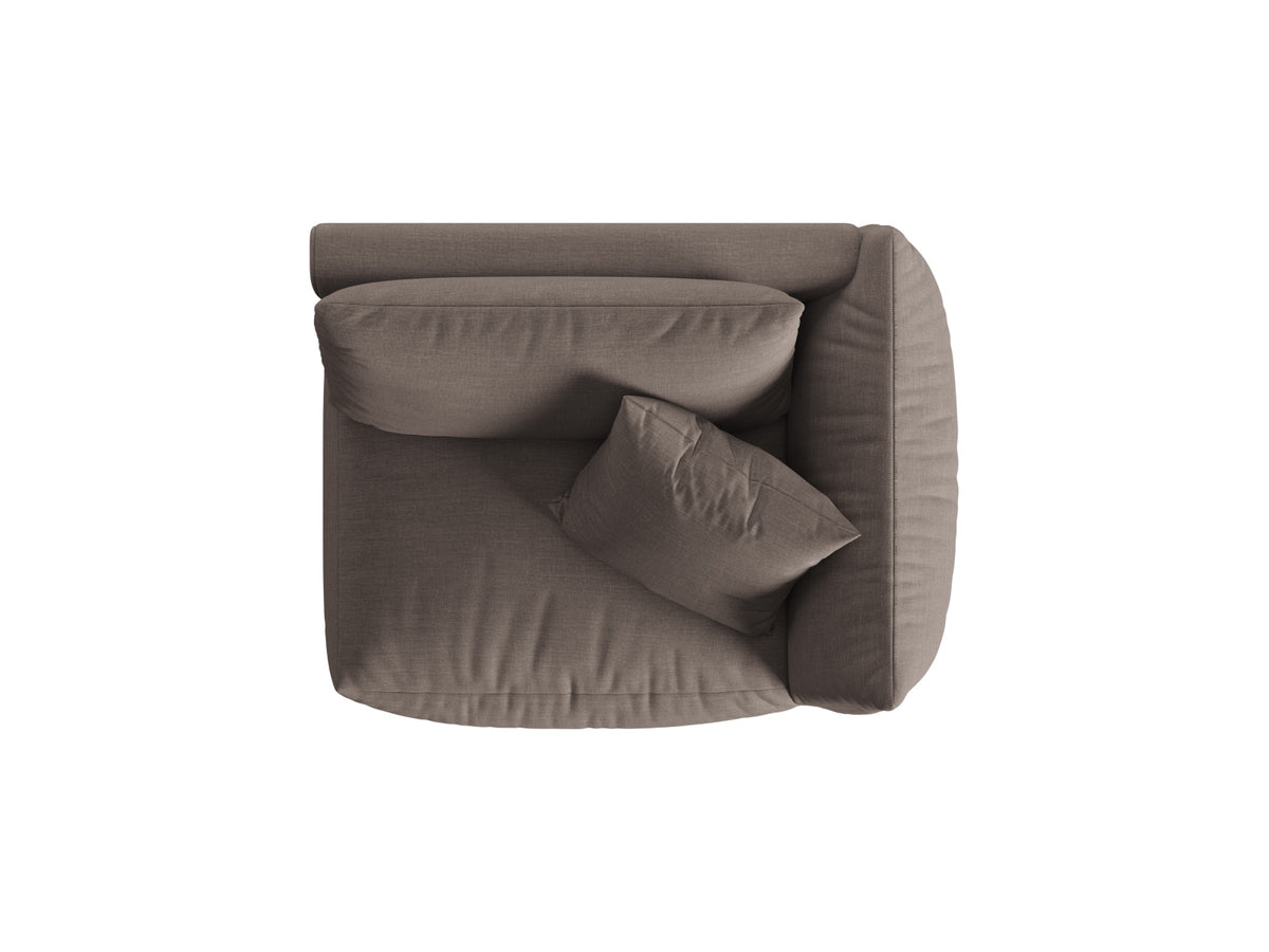 Chris Modul rechts 1 Sitzer in Warm grey-LINS präsentiert im Onlineshop von KAQTU Design AG. Modulares Sofa ist von Micadoni