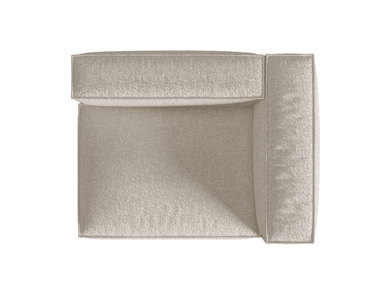 Beige Nuria Boucle 2-Sitzer Sofa von Micadoni, elegantes modulares Möbelstück, perfekt für zeitgemäße Inneneinrichtungen.