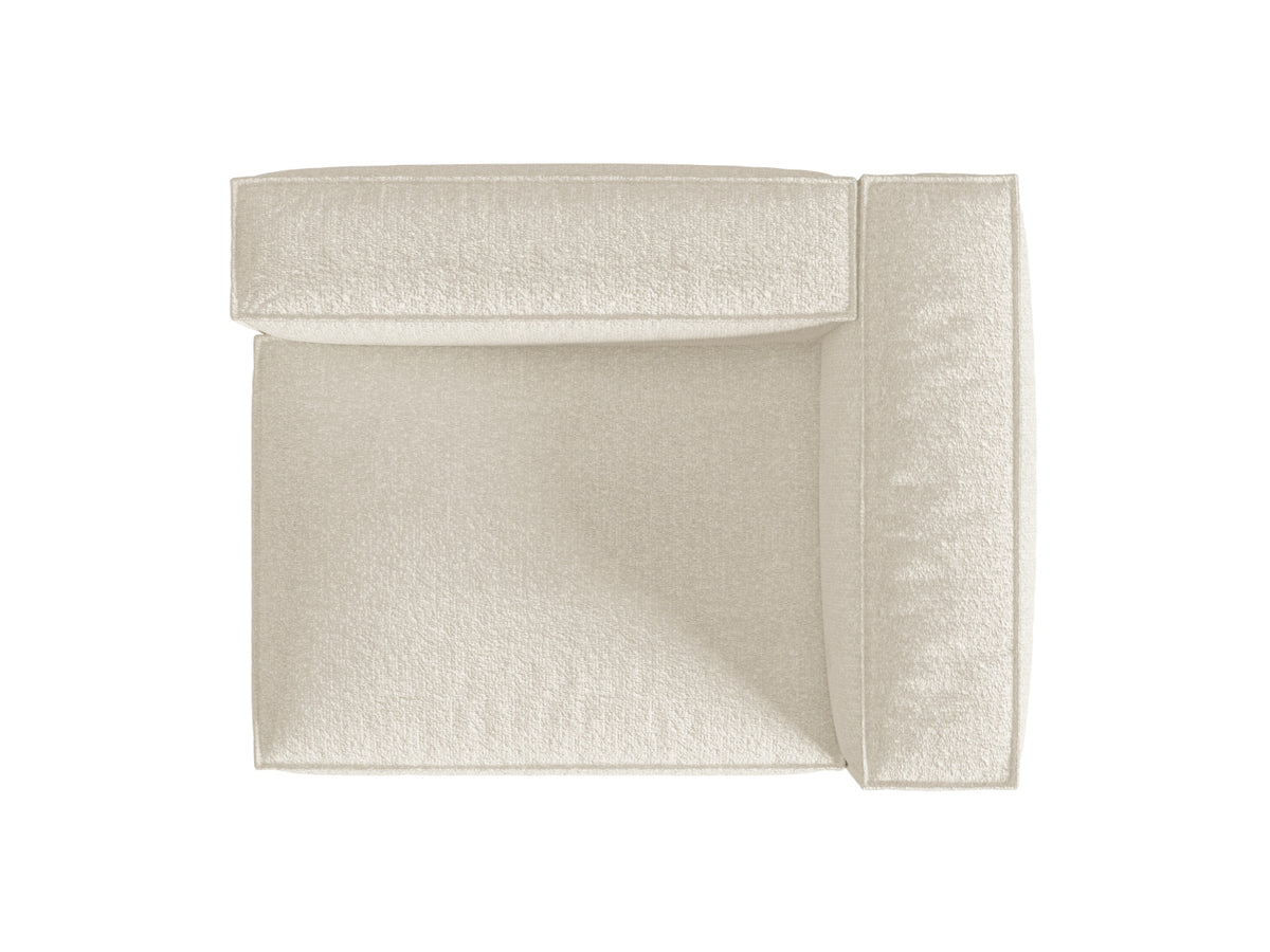 Nuria Boucle rechts Modular Sofa 2 Sitzer in Ivory-Monet präsentiert im Onlineshop von KAQTU Design AG. Modulares Sofa ist von Micadoni