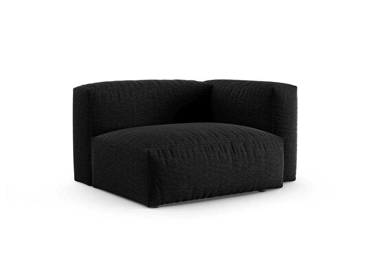 1-Sitzer Sofa Martina Wide XL rechts in Black-Boston präsentiert im Onlineshop von KAQTU Design AG. Modulares Sofa ist von Micadoni