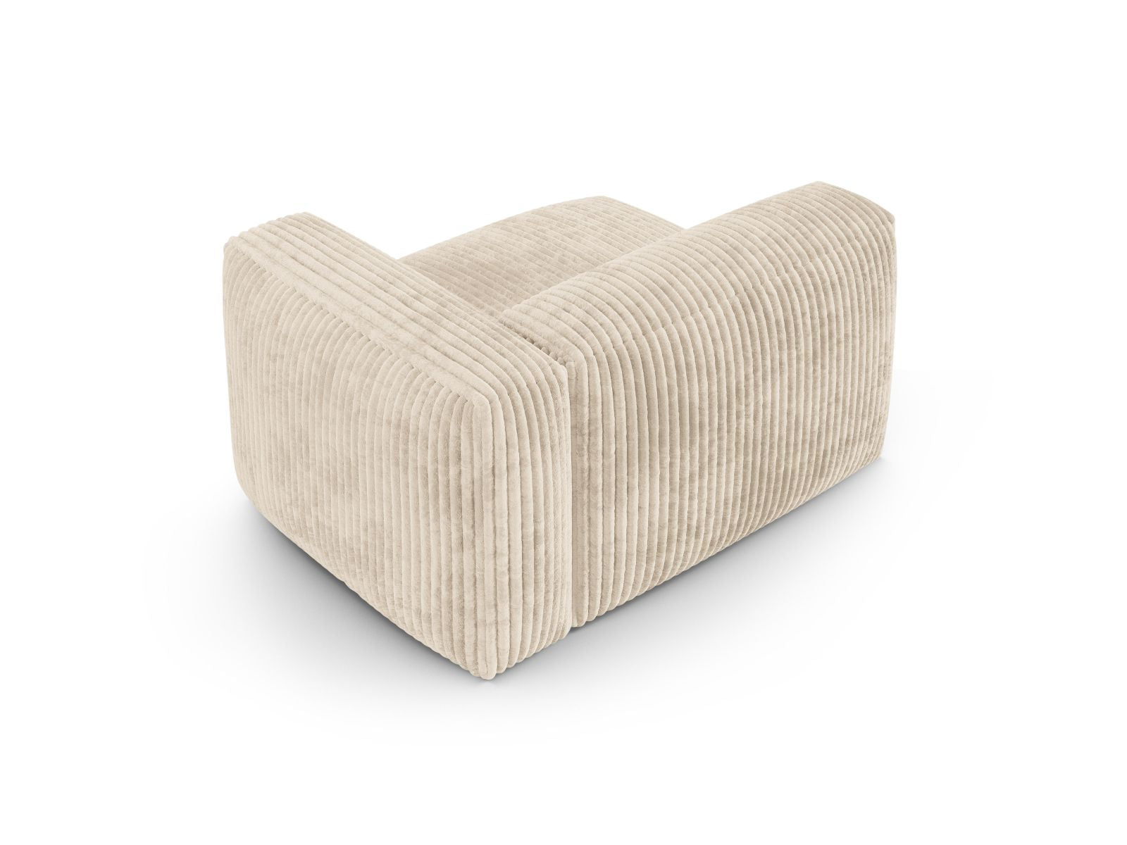 Elegantes 1-Sitzer Sofa Martina Wide XL in warmem Beige, ideal für moderne Wohnkonzepte. Flexibles, modulares Design von Micadoni.