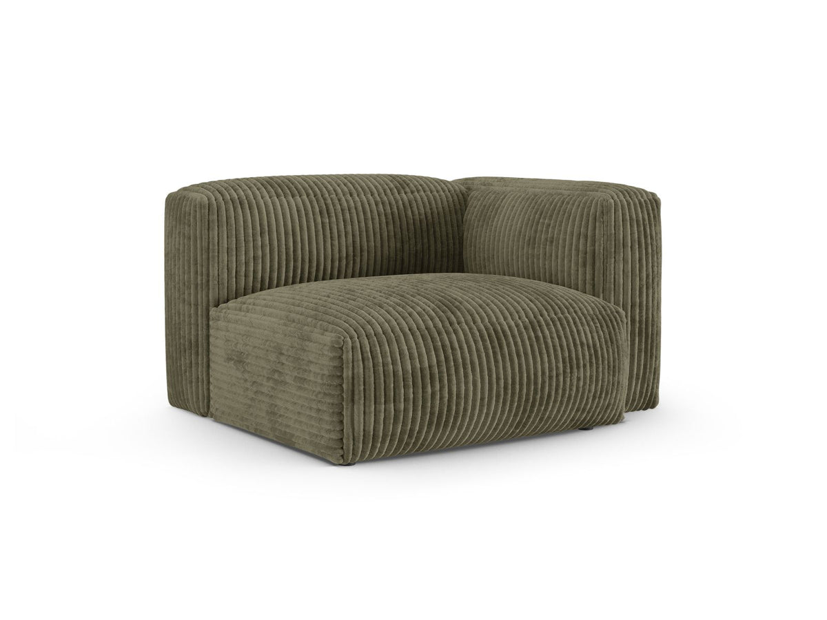 1-Sitzer Sofa Martina Wide XL rechts in Moss Green-Tilia präsentiert im Onlineshop von KAQTU Design AG. Modulares Sofa ist von Micadoni