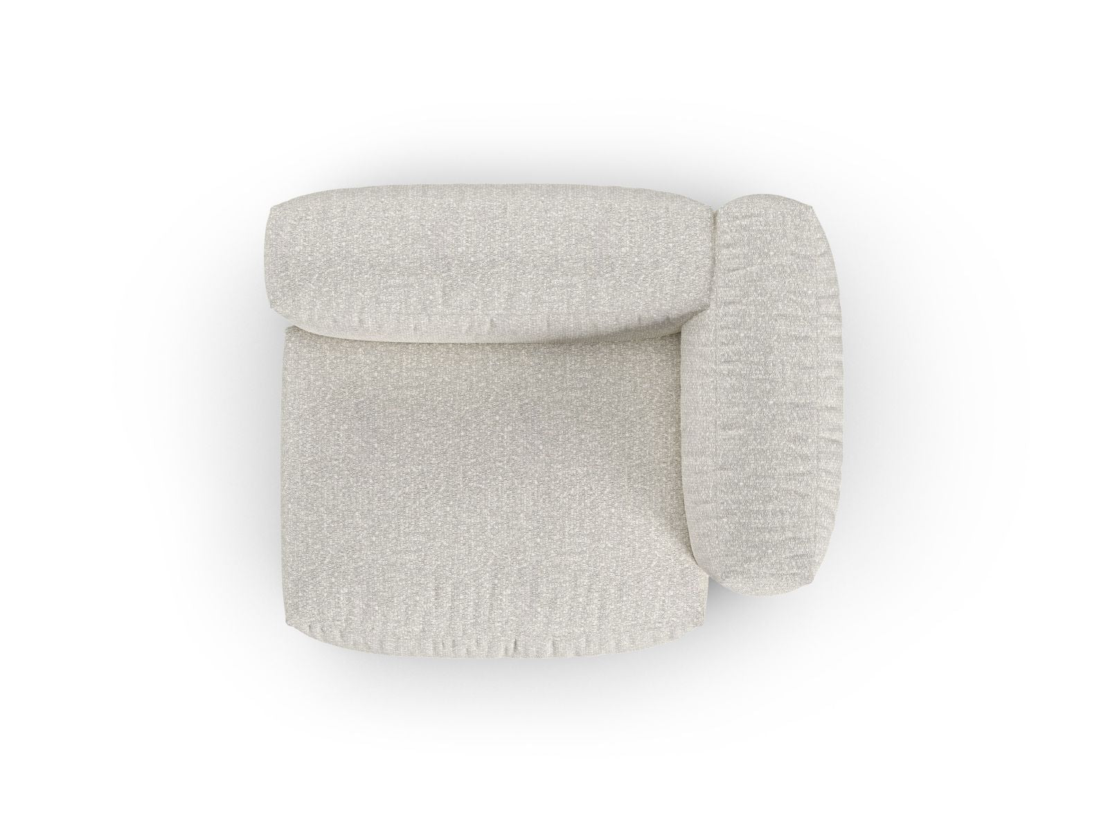 Stylisches 1-Sitzer Sofa Martina Wide XL in sanften Grau-Beige-Tönen, perfekt für zeitgemäße Einrichtung und vielseitige Nutzung.