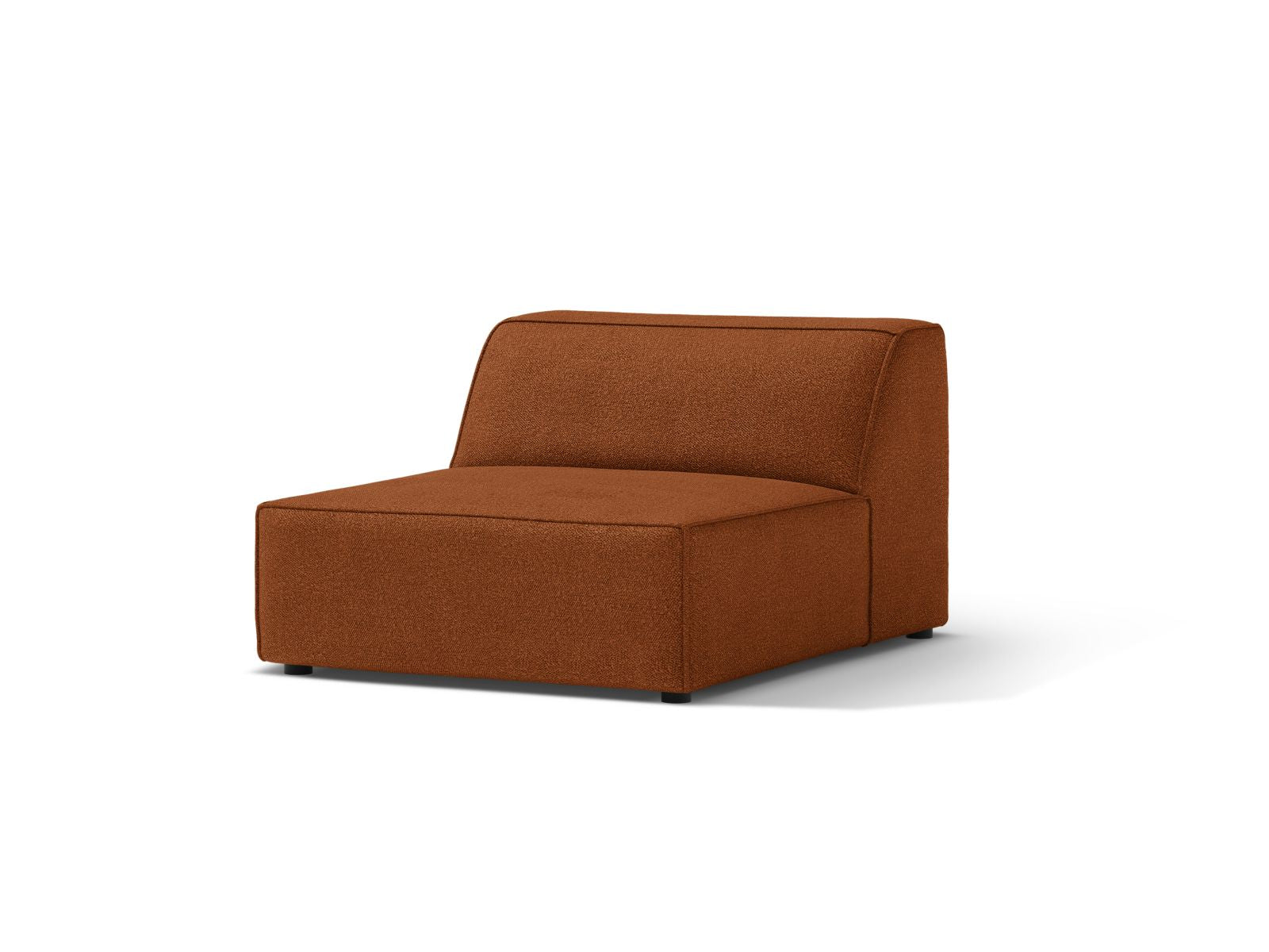 Elegantes 1-Sitzer Modul Armless Jodie in warmem Terracotta, ideal für individuelle Sofa-Gestaltung im modernen Wohnraum.