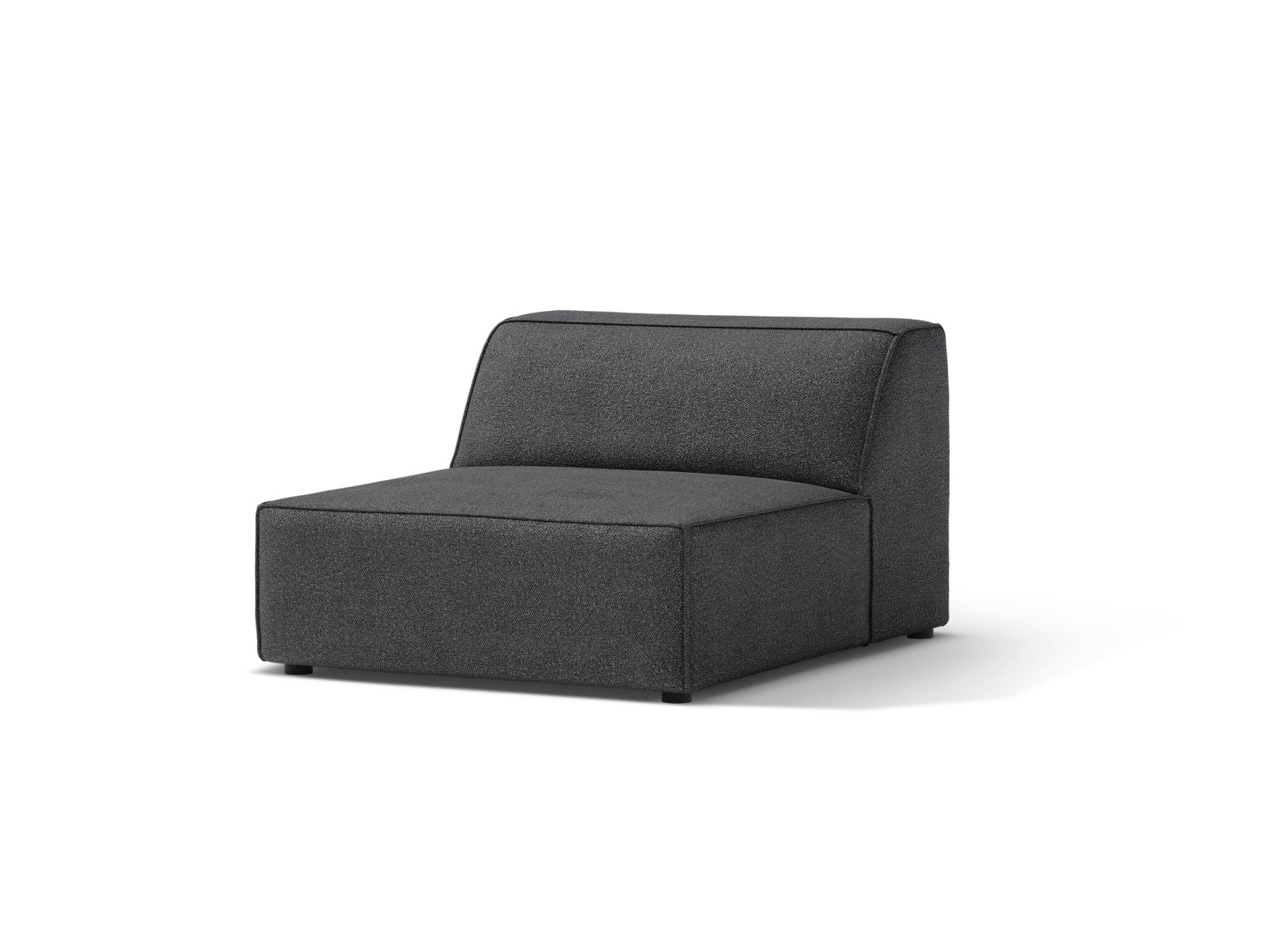 Elegantes 1-Sitzer Modul Armless Jodie in Dunkelgrau, ideal für individuelle Sofa-Kombinationen im modernen Wohnraum.