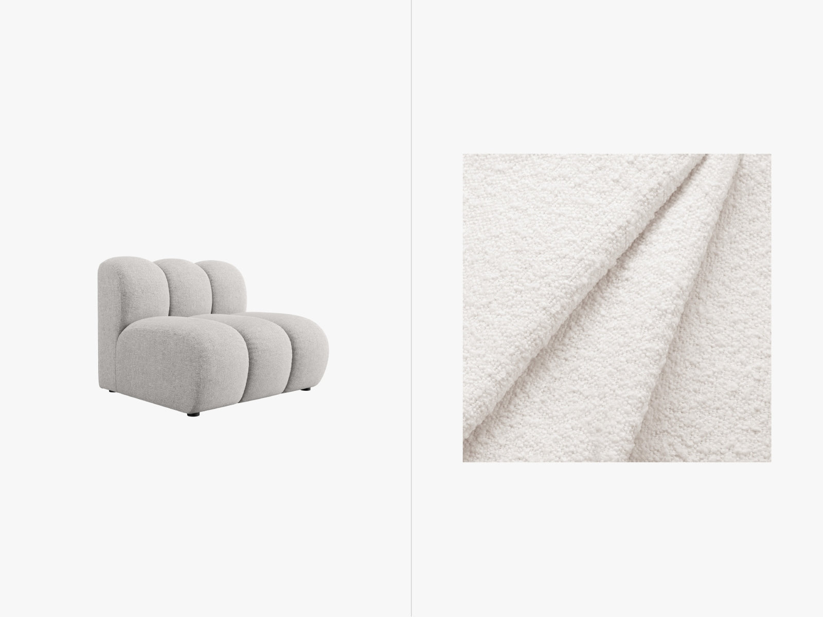 Lupine Modul Armless 1 Sitzer in White präsentiert im Onlineshop von KAQTU Design AG. Modulares Sofa ist von Micadoni