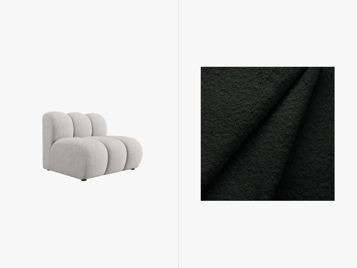 Lupine Modul Armless 1 Sitzer in Black-Baloo präsentiert im Onlineshop von KAQTU Design AG. Modulares Sofa ist von Micadoni