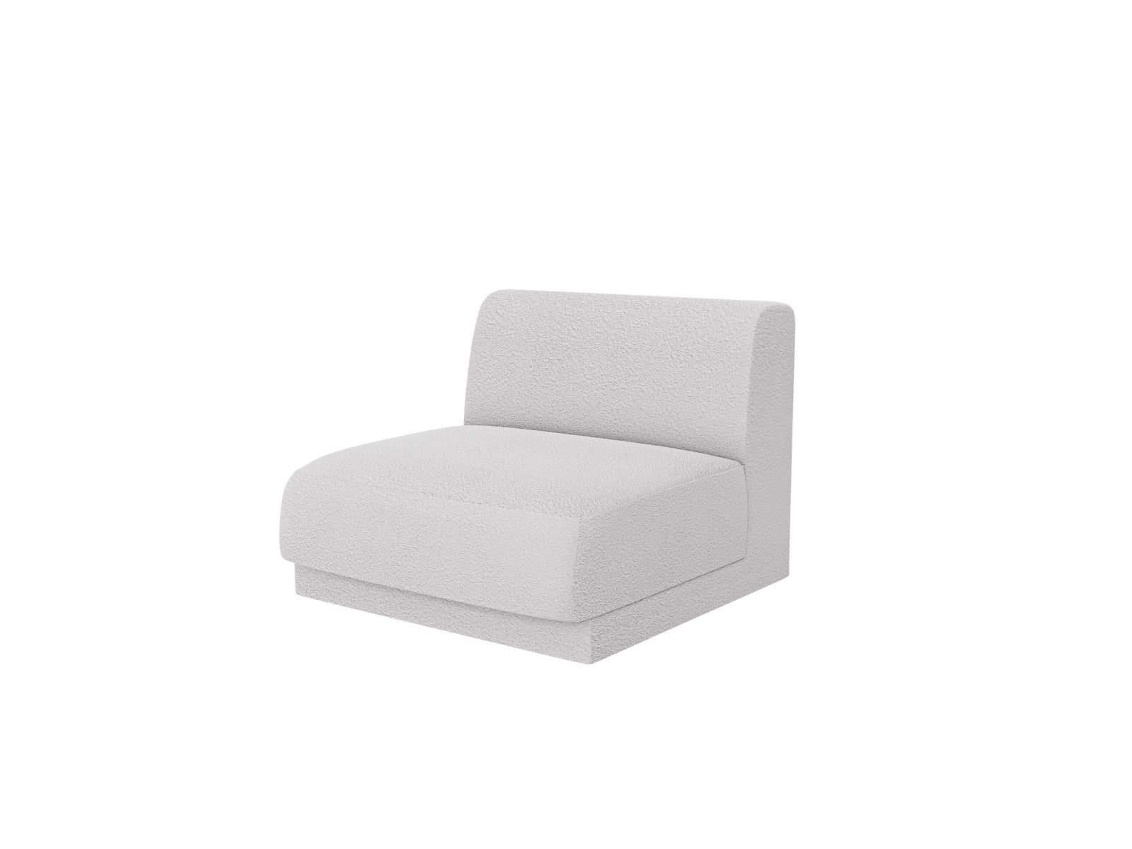 Eleganter Miley Modul Armless 1 Sitzer in hellem Grau, ideal für moderne Wohnräume, erhältlich bei KAQTU Design AG.