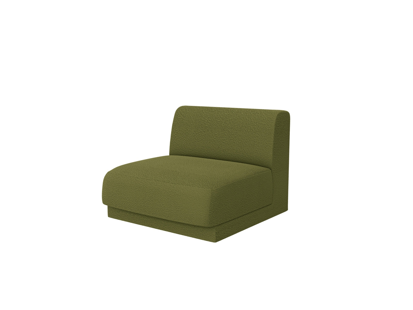 Eleganter Miley Modul Armless 1 Sitzer in Dunkelolivgrün, ideal für stilvolle Wohnräume. Teil der flexiblen Sofaserie von Micadoni.