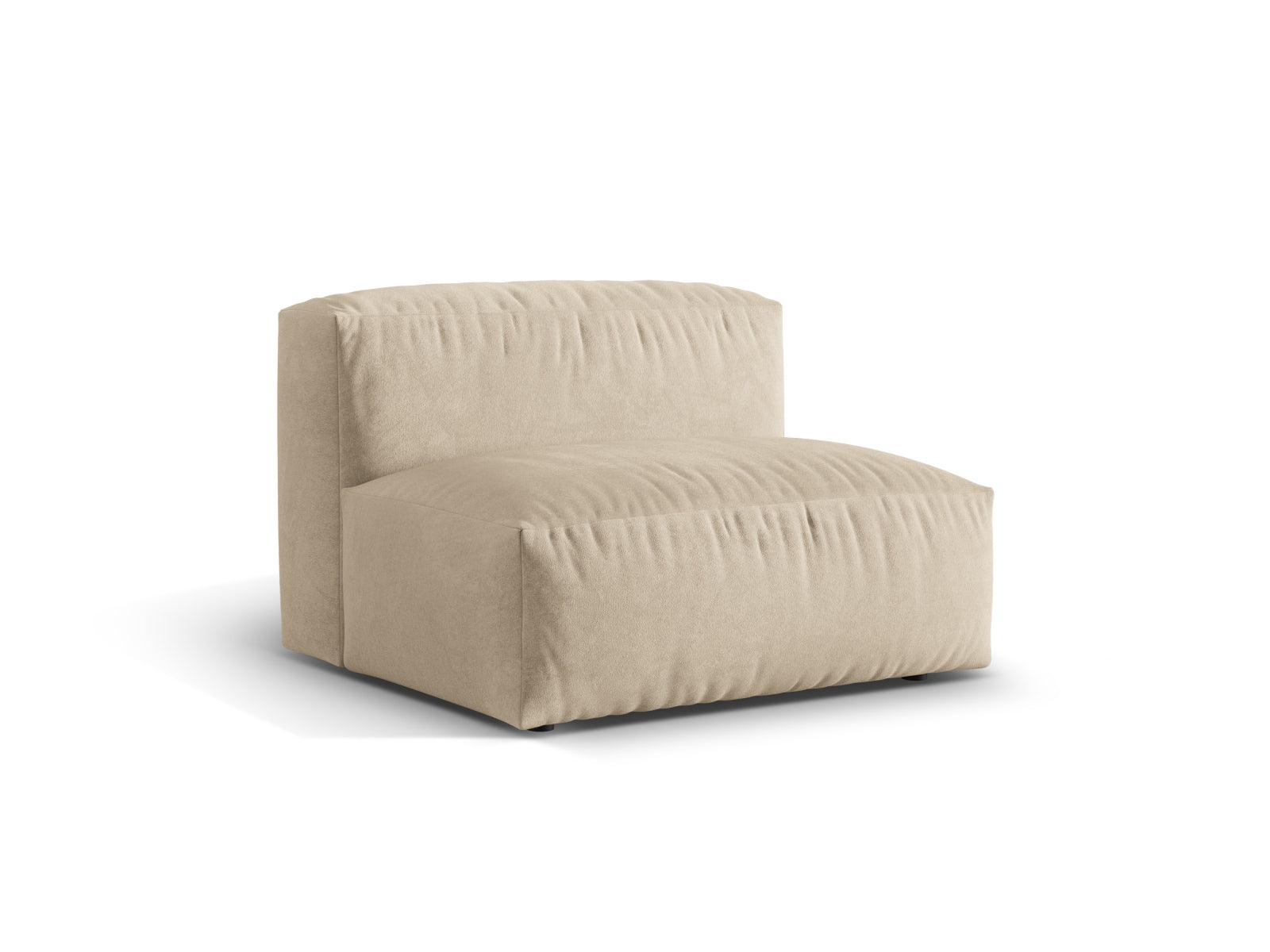 Eleganter Martina Modul Armless 1 Sitzer in zartem Beige, ideal für flexible Wohnlösungen und modernes Design.