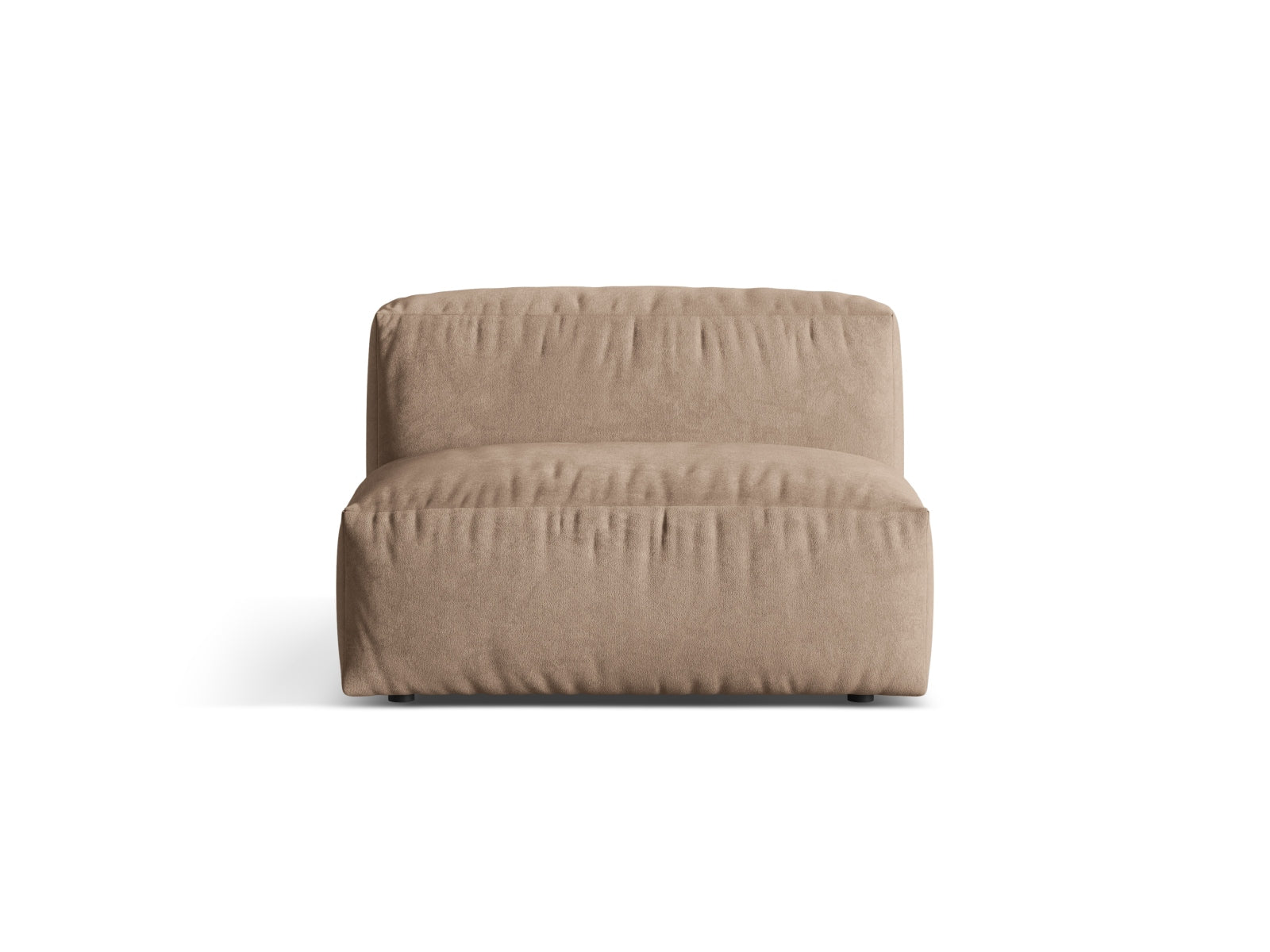 Martina Velour Modul Armless 1 Sitzer in Dark Beige-Vogue präsentiert im Onlineshop von KAQTU Design AG. Modulares Sofa ist von Micadoni