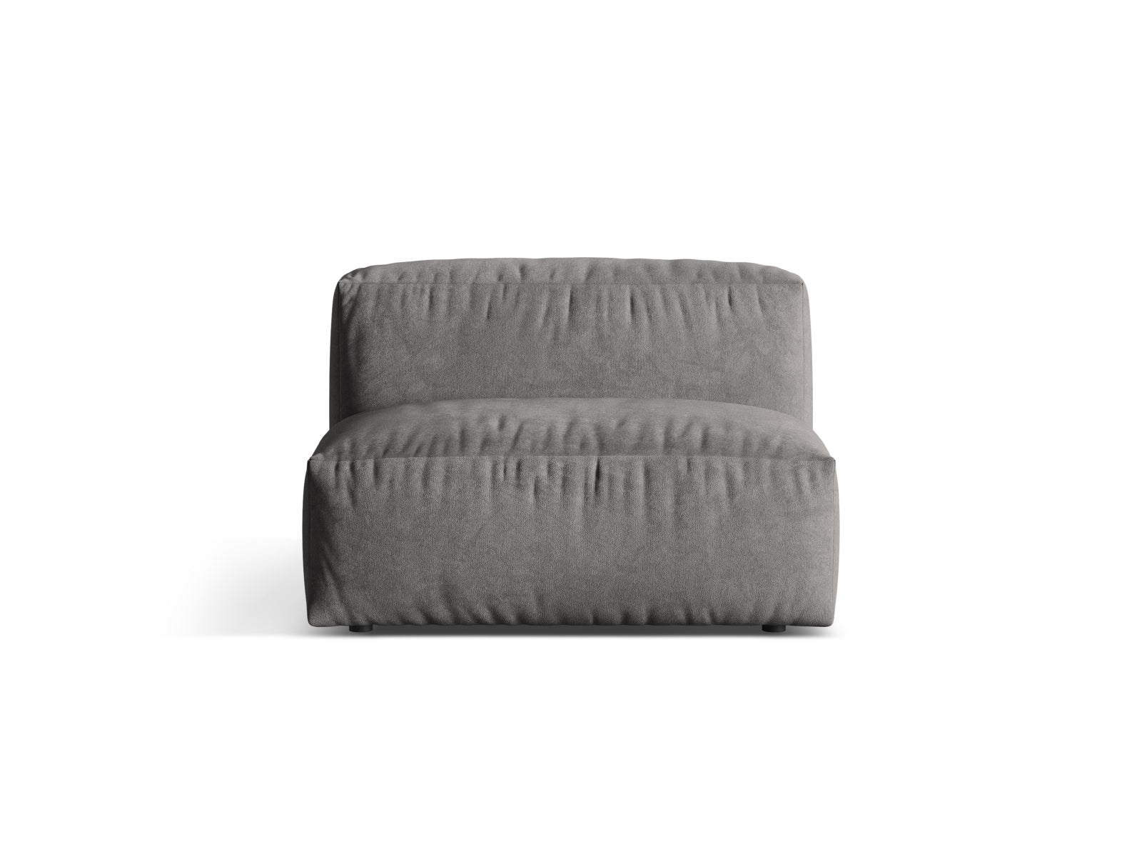 Martina Velour Modul Armless 1 Sitzer in Grey-Vogue präsentiert im Onlineshop von KAQTU Design AG. Modulares Sofa ist von Micadoni