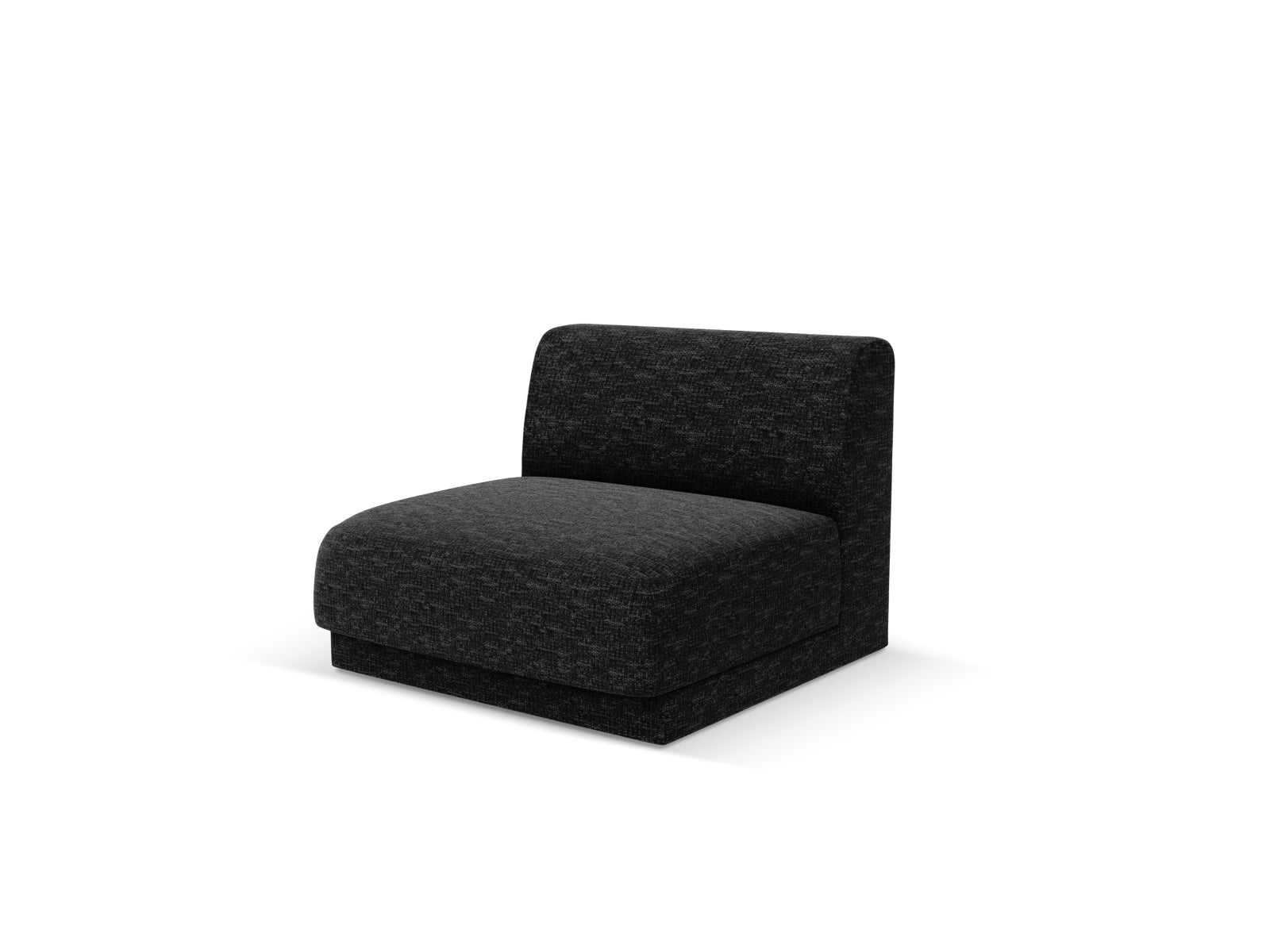 Eleganter Miley Modul Armless 1 Sitzer in Schwarz, ideal für moderne Wohnräume. Flexibles Design von Micadoni für individuelles Einrichten.