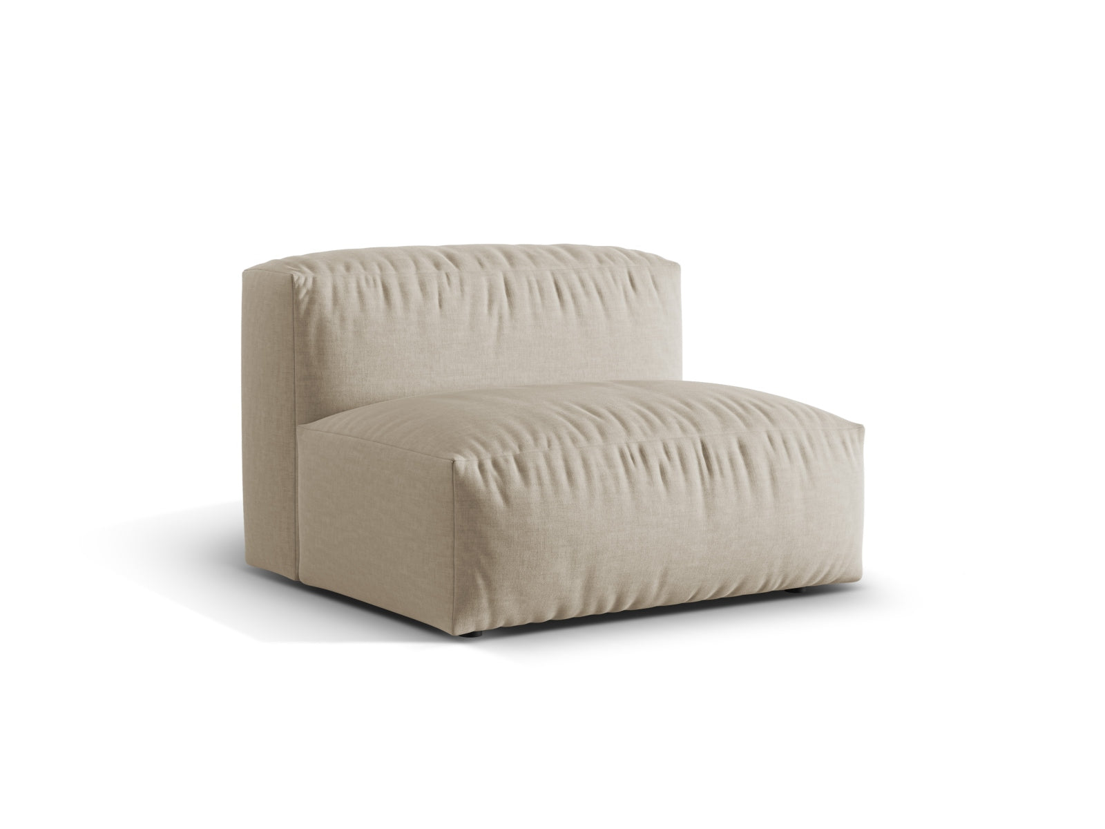 Eleganter Martina Modul Armless 1 Sitzer in hellem Beige, ideal für stilvolle Wohnräume. Teil der flexiblen Sofa-Kollektion von Micadoni.