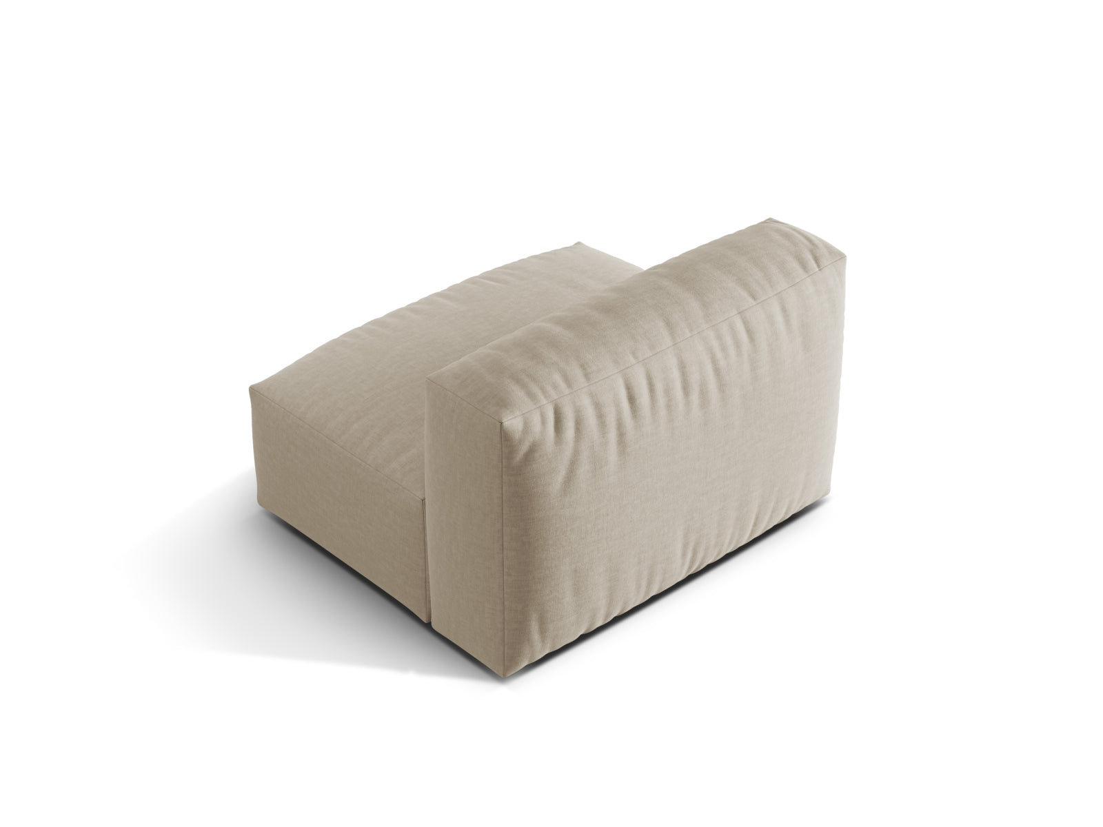 Moderner Martina Modul Armless 1 Sitzer in sanftem Beige, perfekt für kreative Raumgestaltungen und vielseitige Sitzlösungen.