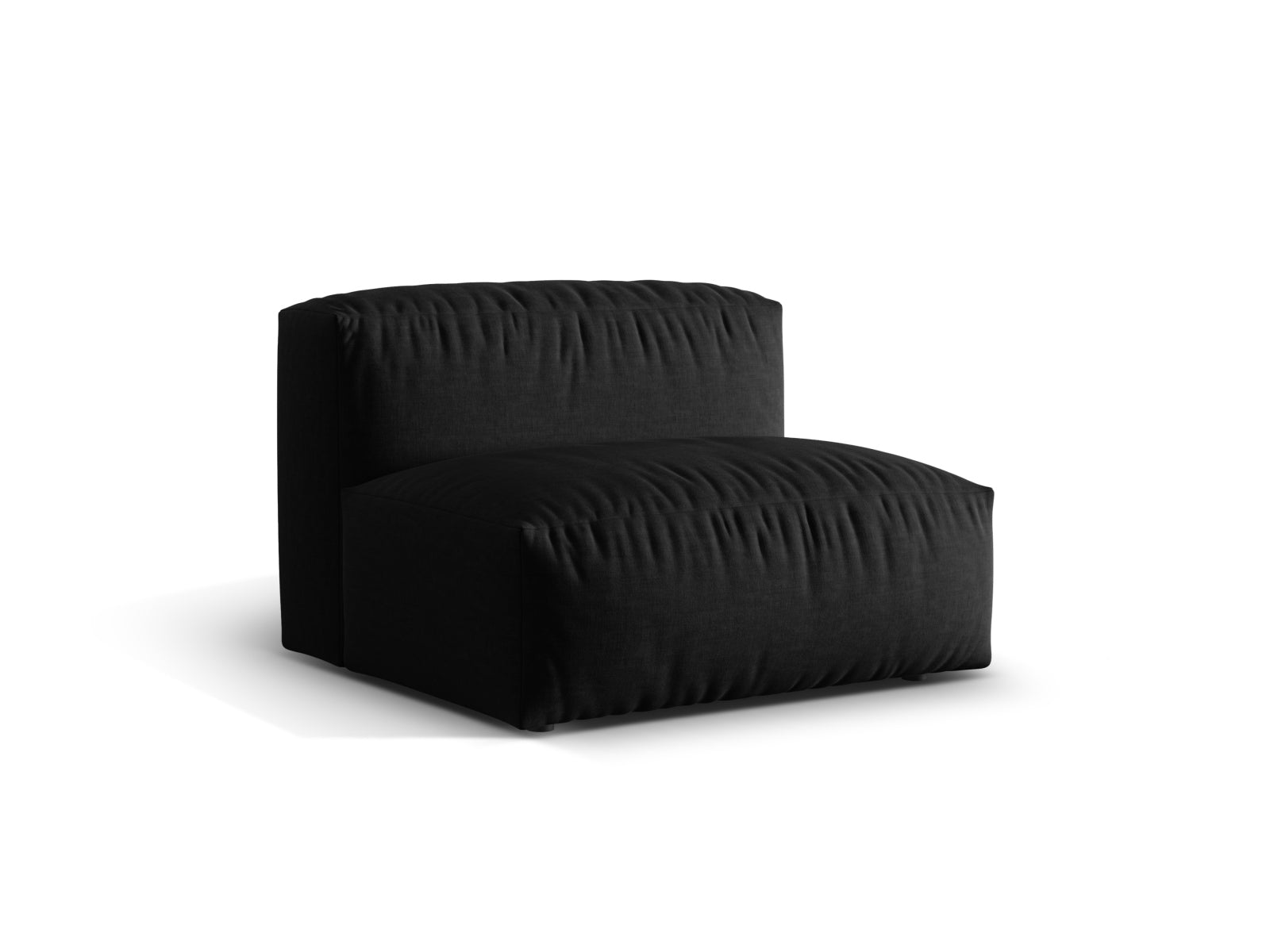 Eleganter Martina Modul Armless 1 Sitzer in stilvollem Schwarz, ideal für individuelle Sofa-Kombinationen im modernen Wohnraum.