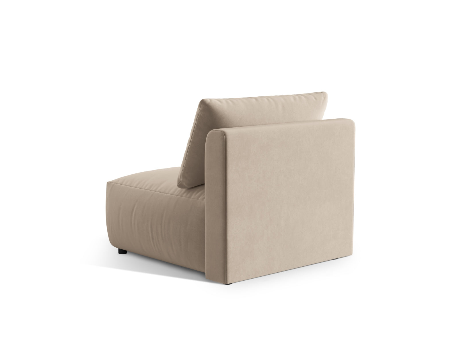Stylischer Chris Velour Modul Armless 1 Sitzer in Ecru-Casino, perfekt für moderne Interieurs und flexible Raumgestaltungen.