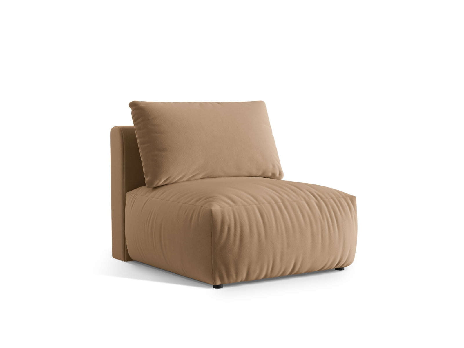 Eleganter Chris Velour Modul Armless 1 Sitzer in Sand-Casino, ideal für stilvolle Wohnräume. Teil der vielseitigen Sofaserie von Micadoni.