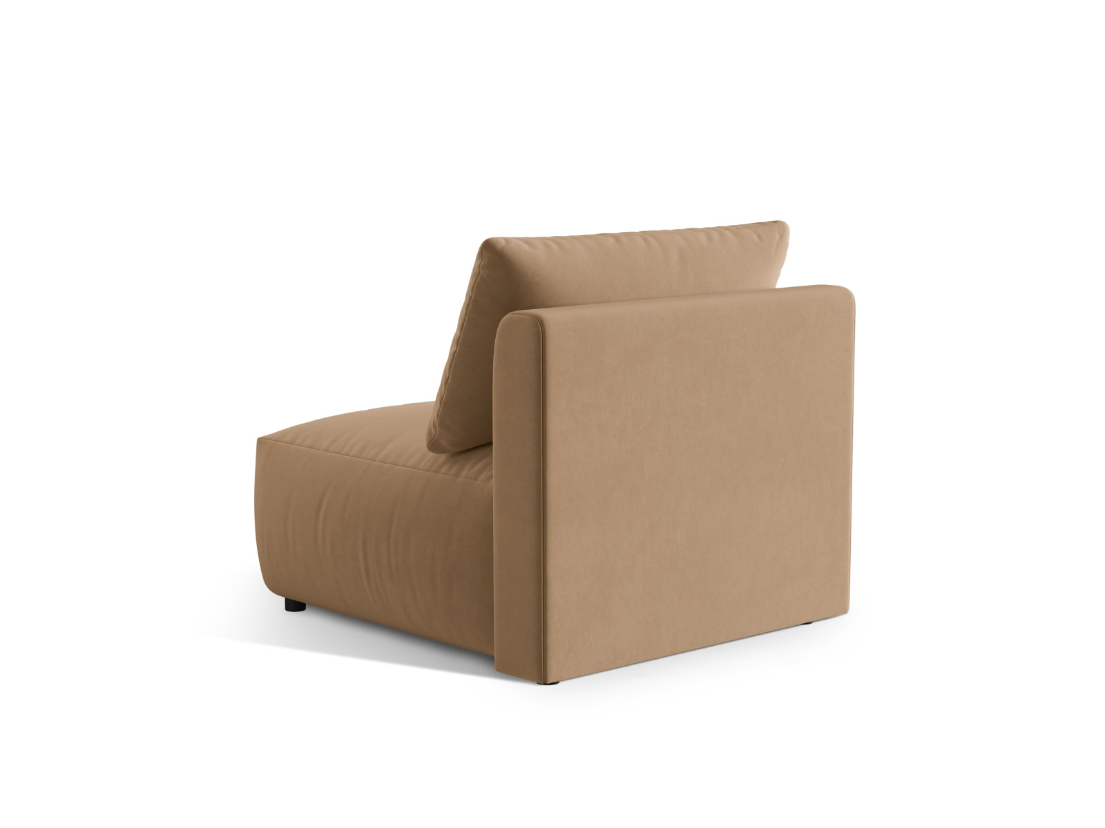 Stylischer Chris Velour Modul Armless 1 Sitzer in Sand-Casino, perfekt für moderne Wohnkonzepte und flexible Raumgestaltungen.