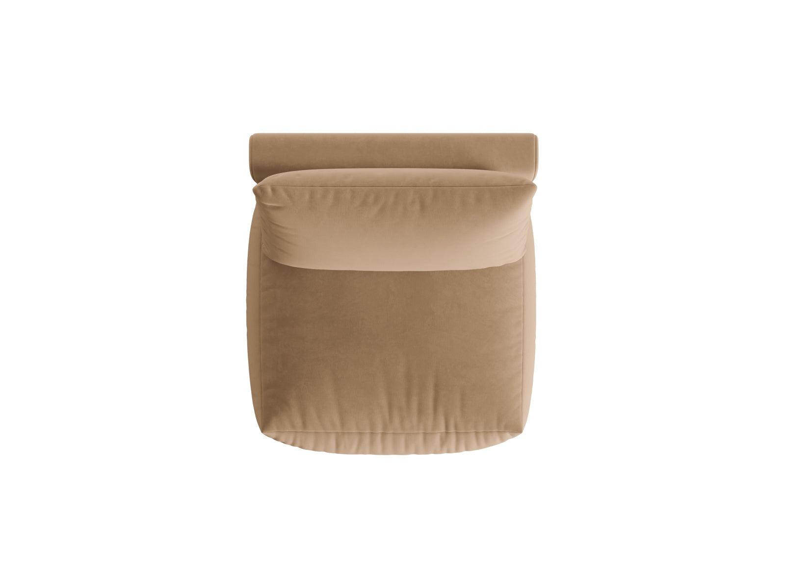 Eleganter Chris Velour Modul Armless 1 Sitzer in Sand-Casino, ideal für kreative Raumlösungen und zeitgemäße Einrichtungsideen.