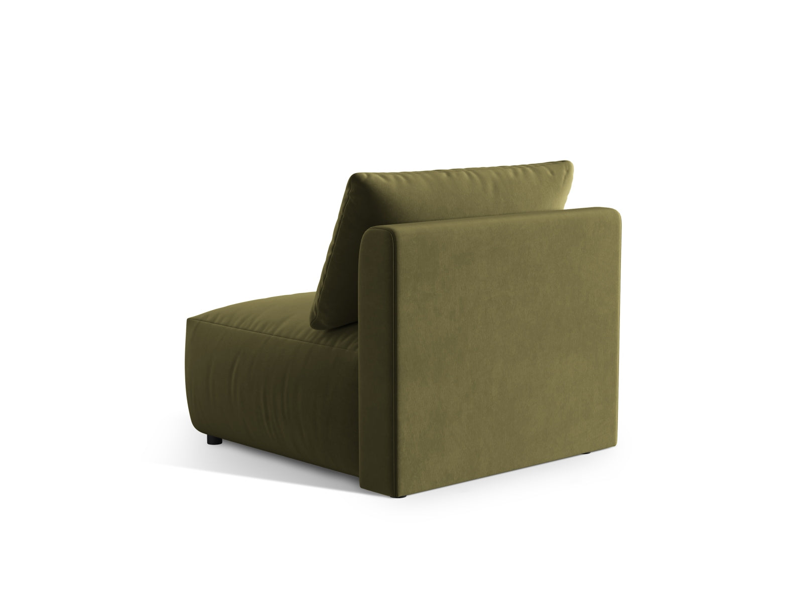 Stylischer Chris Velour Modul Armless 1 Sitzer in zartem Hellgrün, perfekt für moderne Wohnkonzepte und individuelle Sitzlösungen.